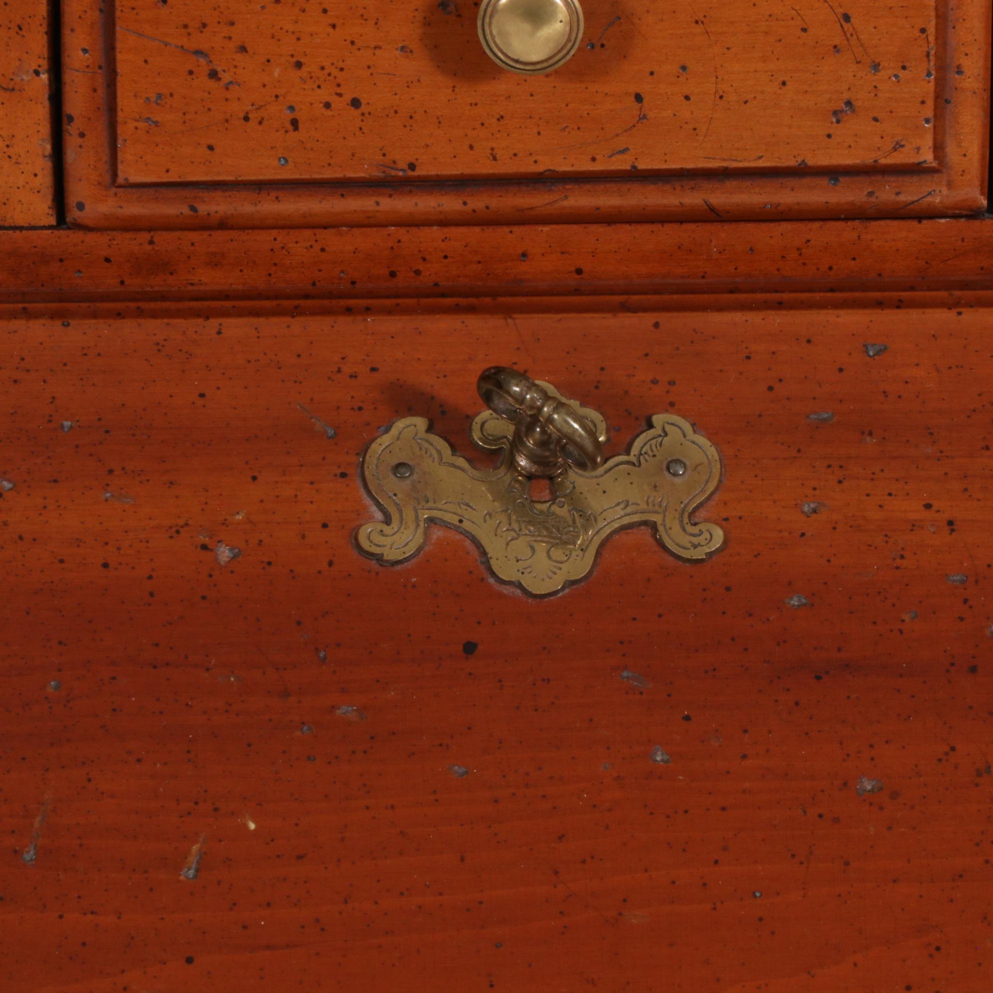 Colonial Revival Petite Cherrywood Secretary, Late 20th Century
