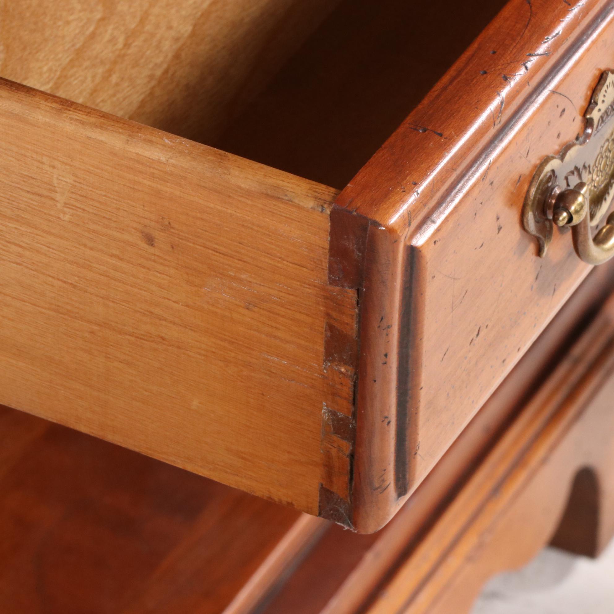 Colonial Revival Petite Cherrywood Secretary, Late 20th Century