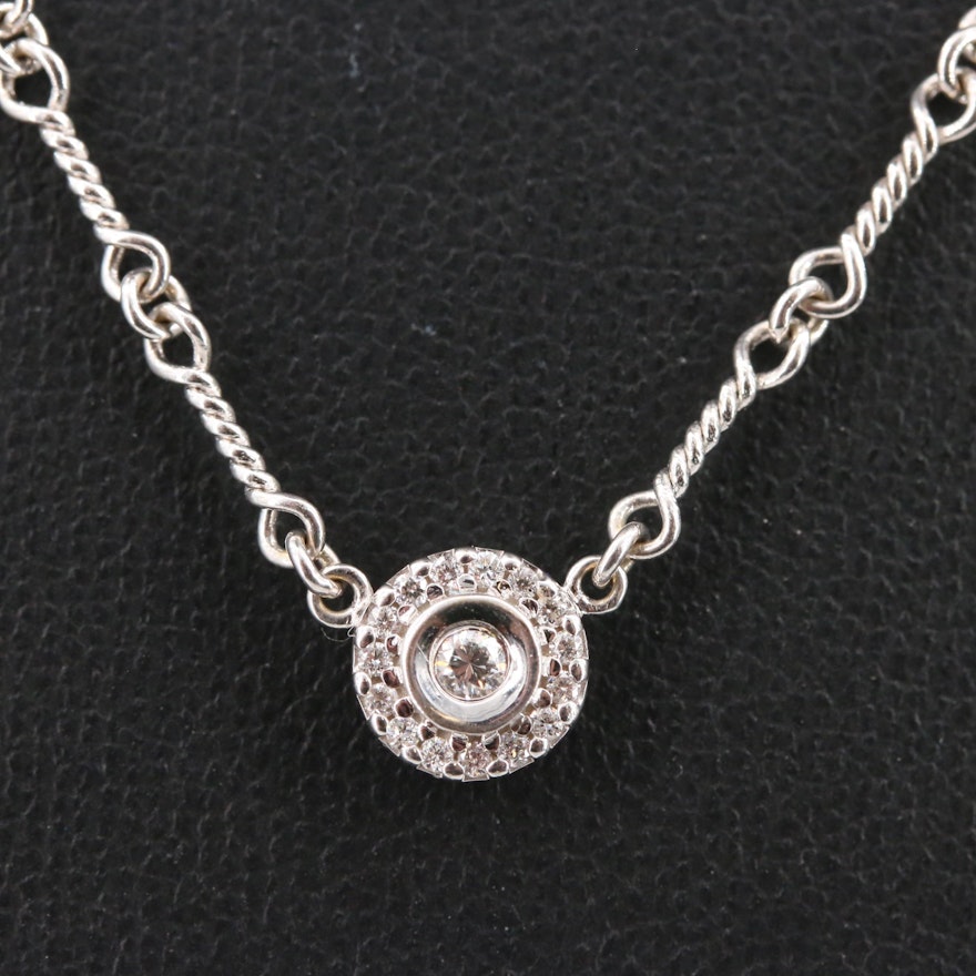 Roberto Coin 18K Diamond Station Necklace