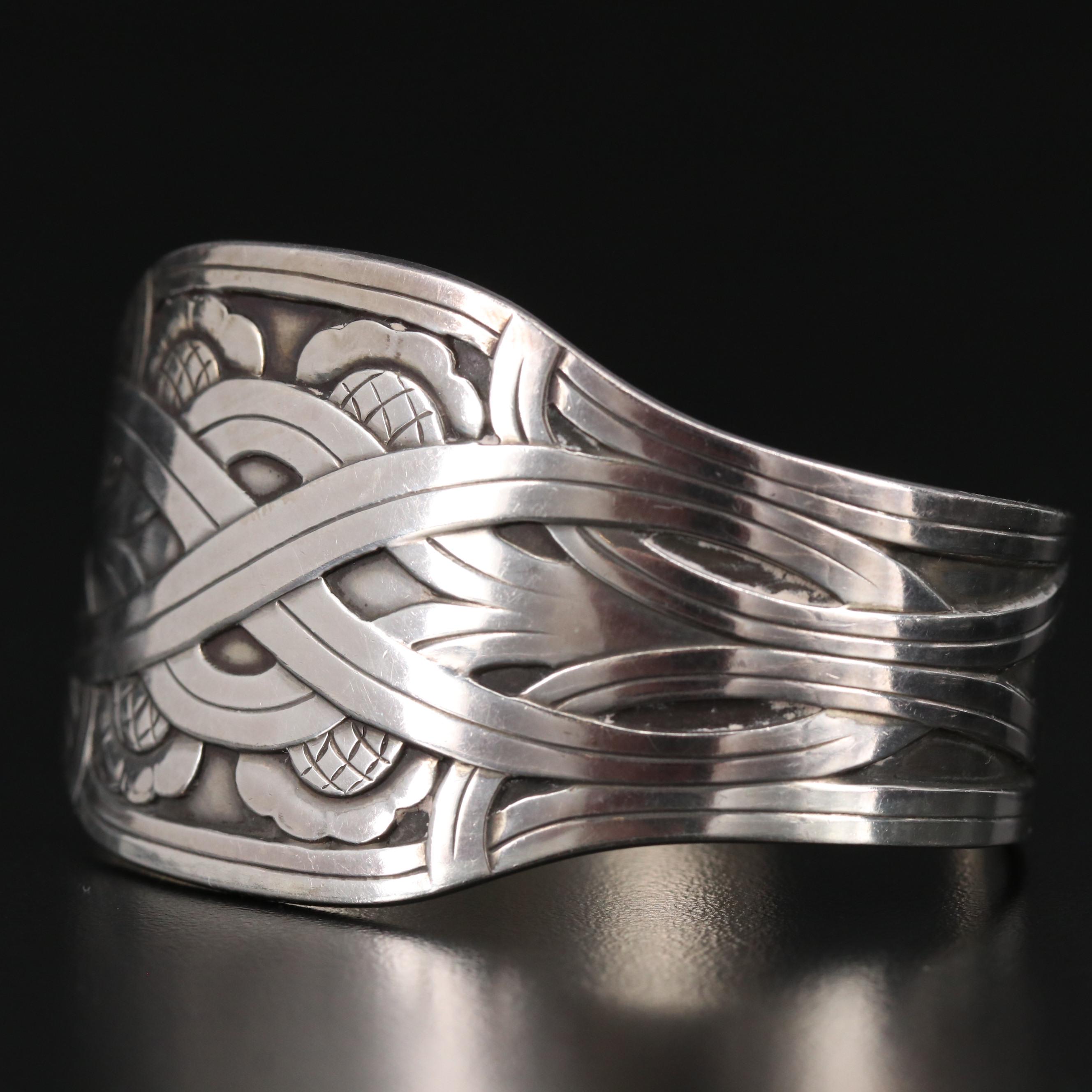 Vintage Modernist Georg Jensen Sterling Silver Cuff Bracelet