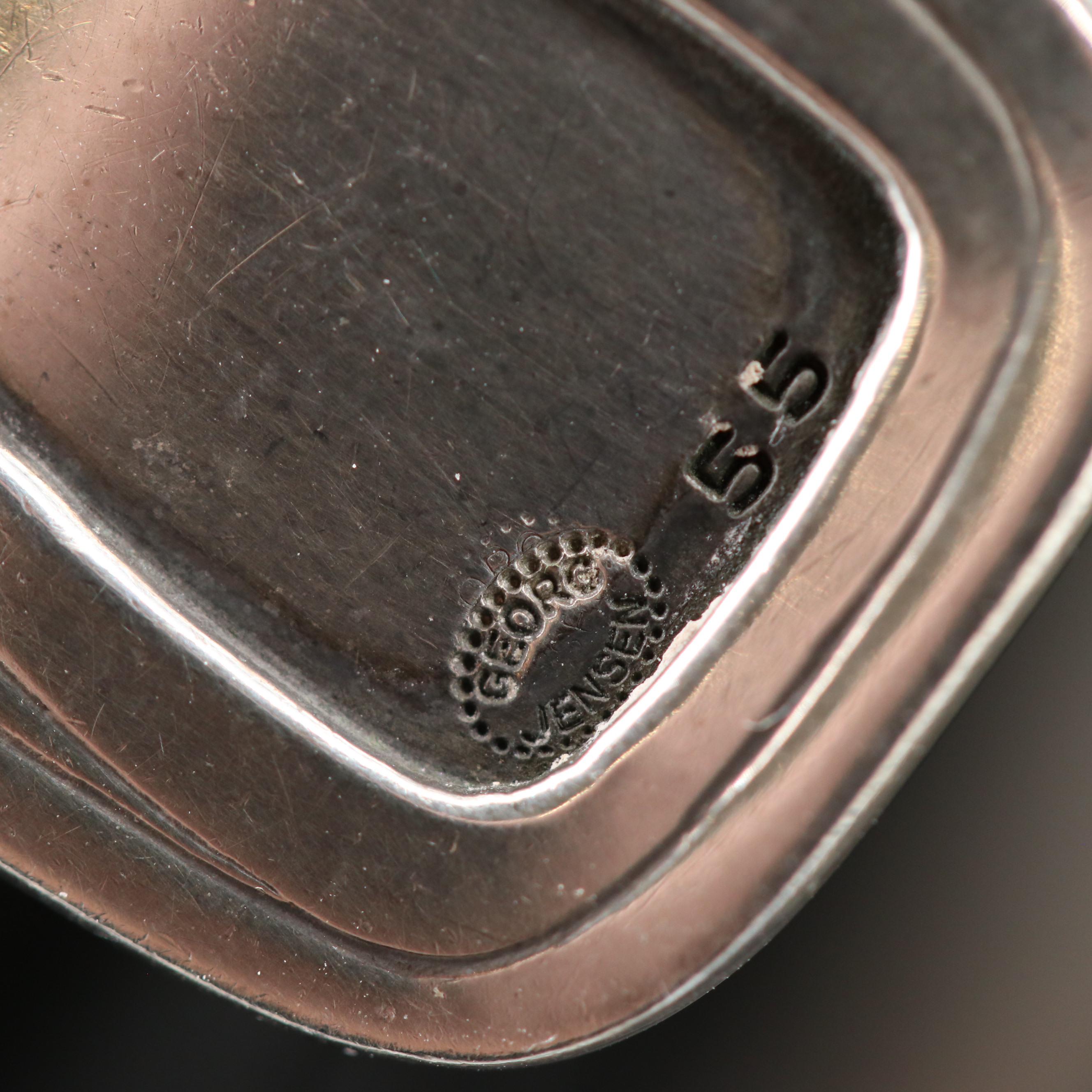 Vintage Modernist Georg Jensen Sterling Silver Cuff Bracelet