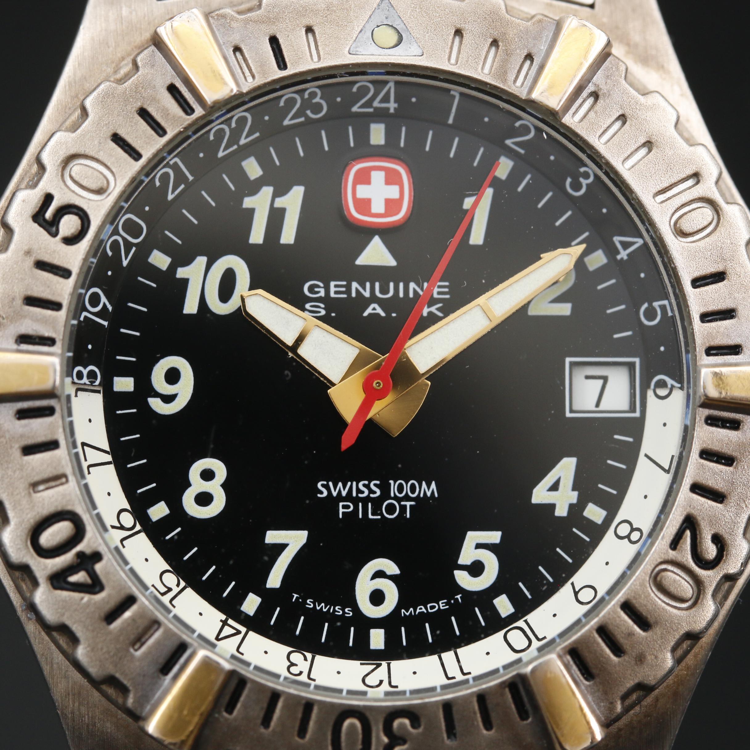 Wenger SMT Design and Genuine S.A.K. Pilot Quartz Watches