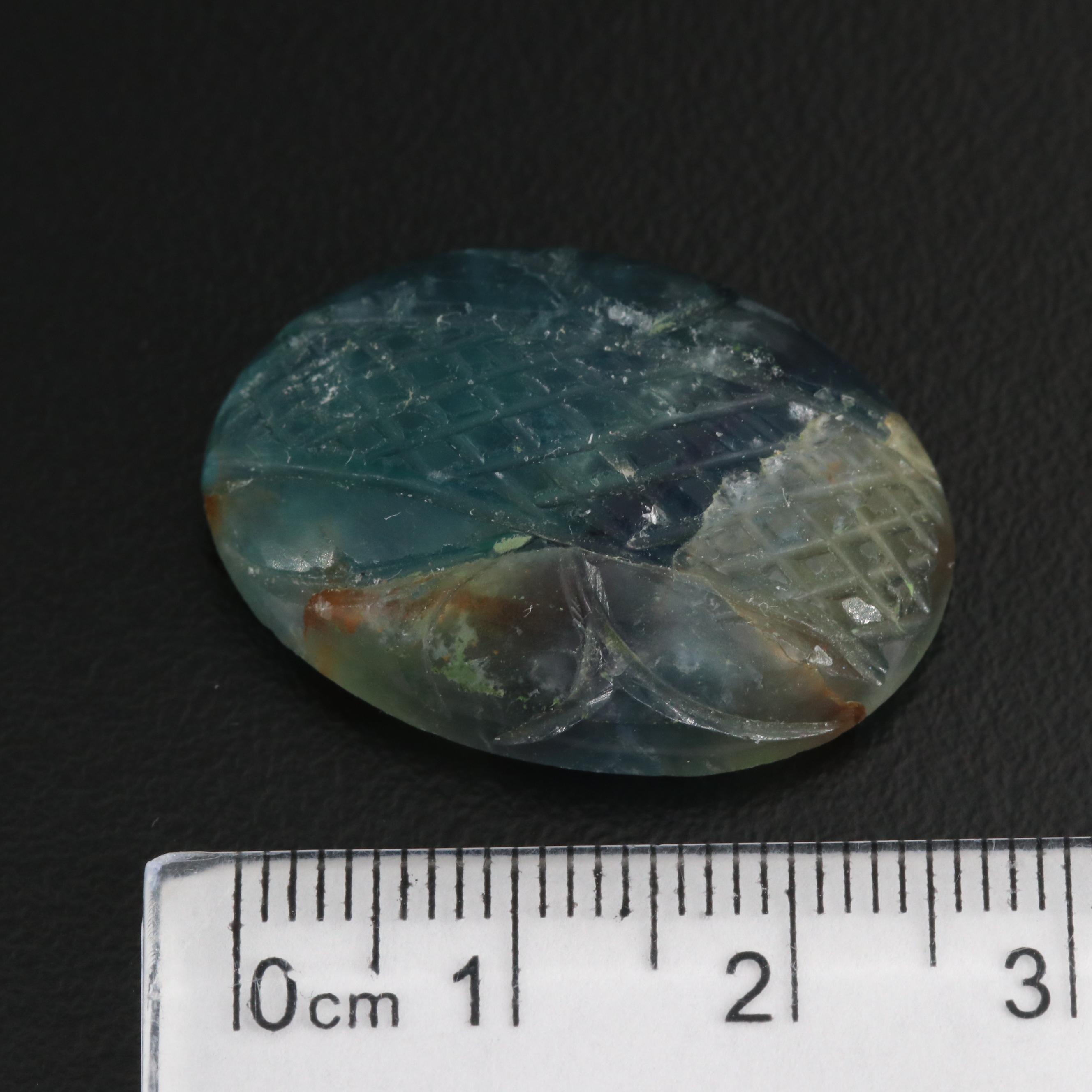 Loose Carved Oval Fluorite