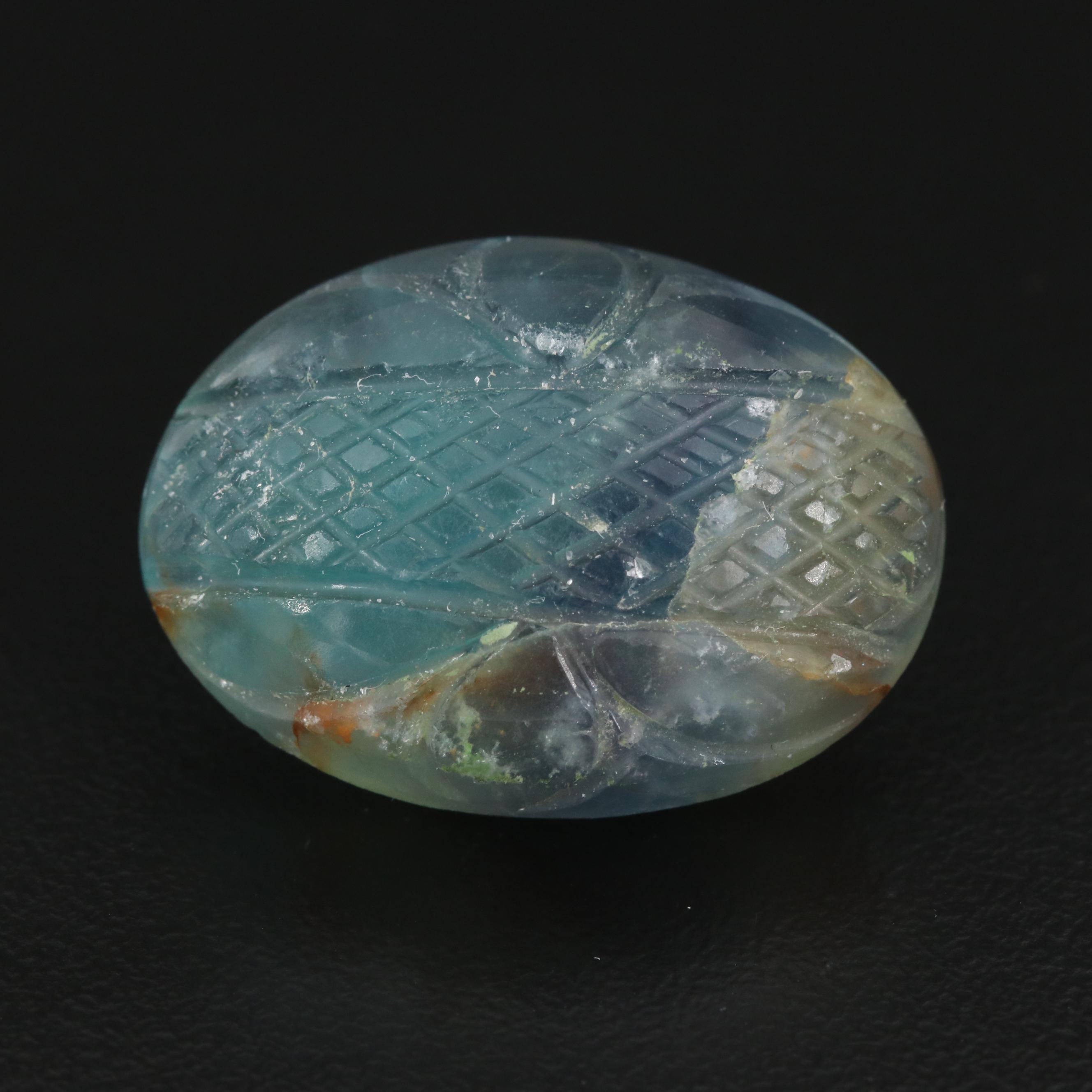 Loose Carved Oval Fluorite