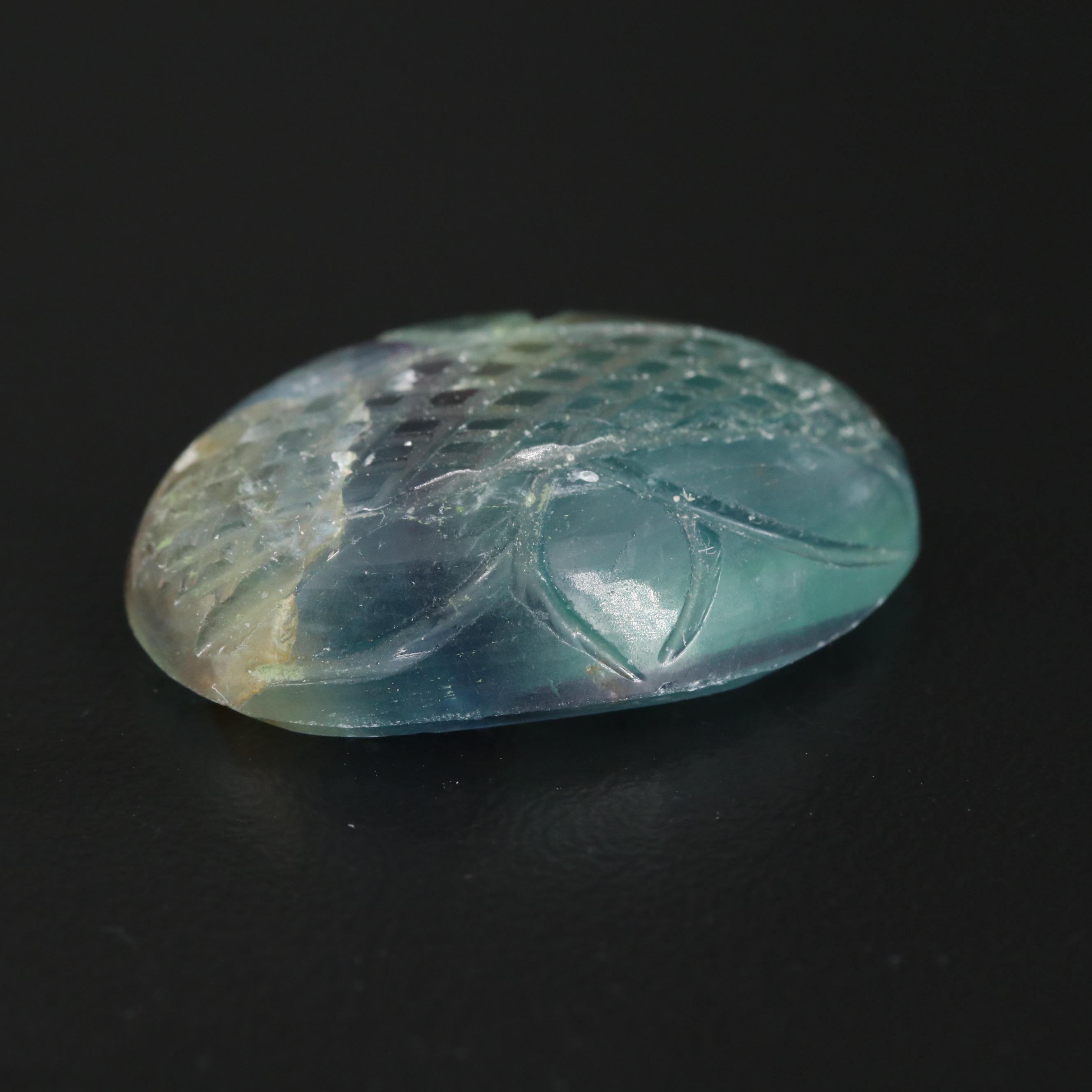 Loose Carved Oval Fluorite