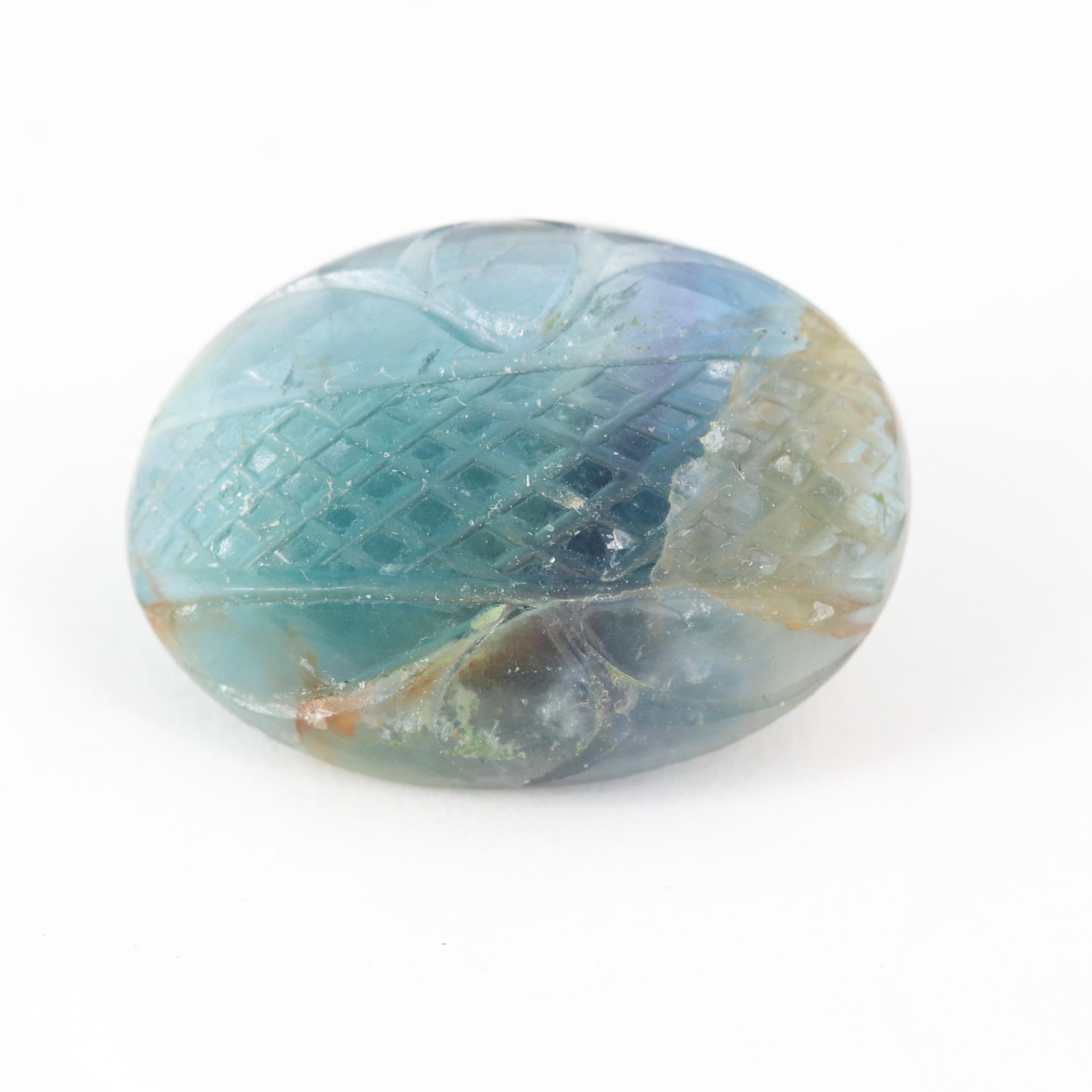 Loose Carved Oval Fluorite