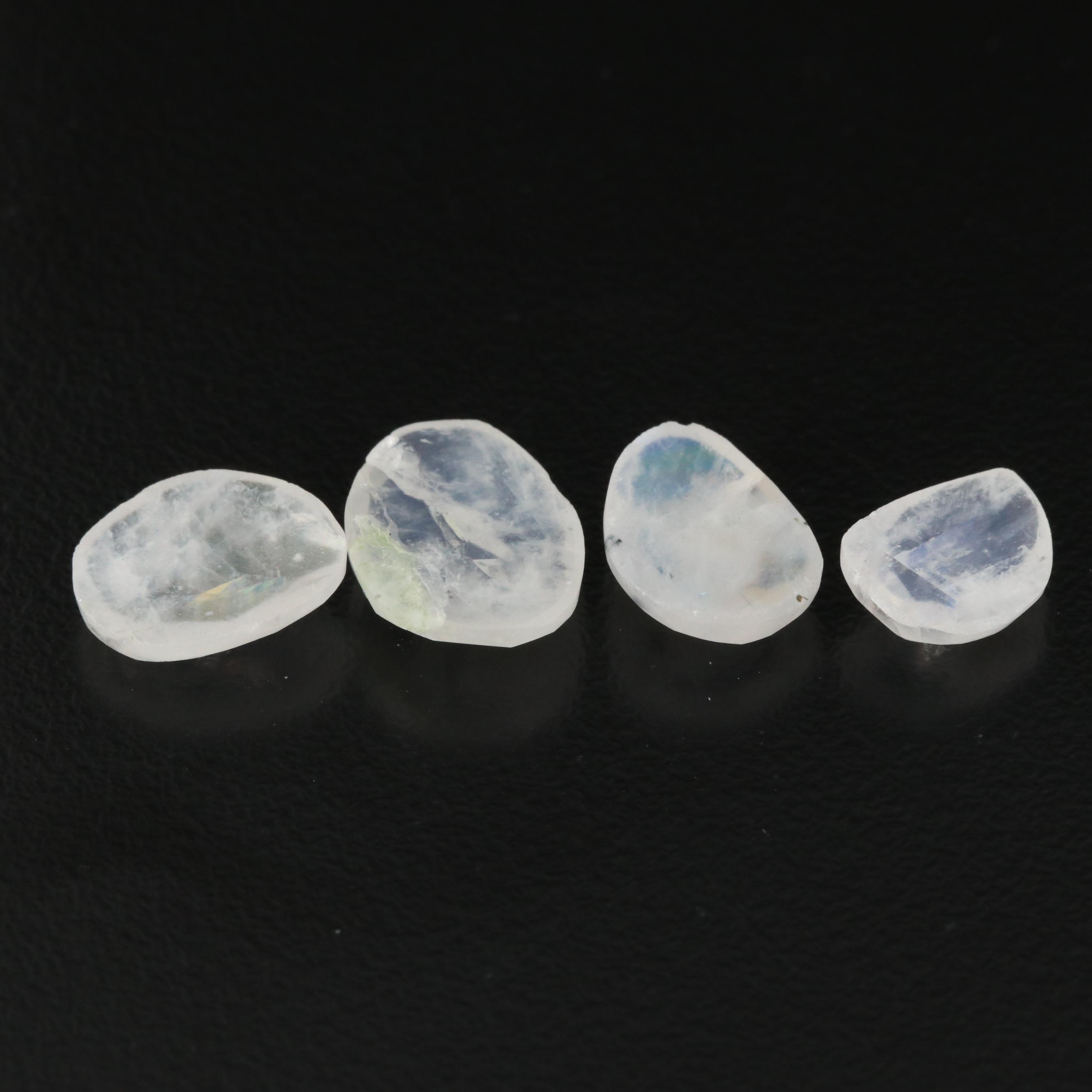 Loose 28.79 CTW Rose Faceted Rainbow Moonstone
