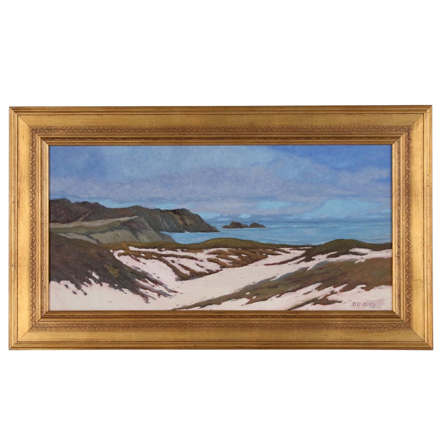 Jesse Don Rasberry Coastal Landscape Oil Painting