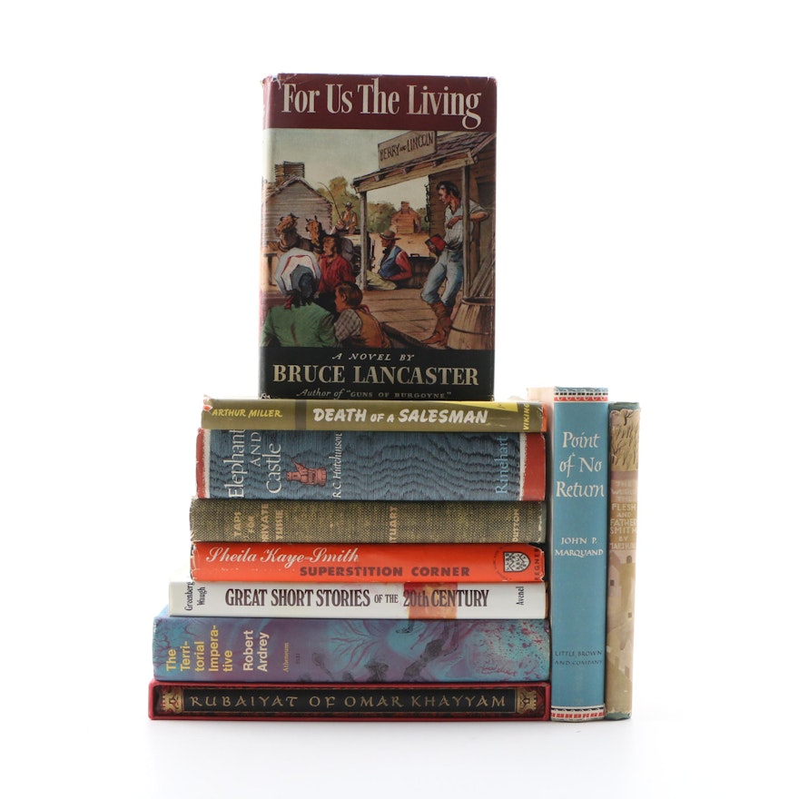 First Edition "For Us the Living" with Other Fiction and Nonfiction Books