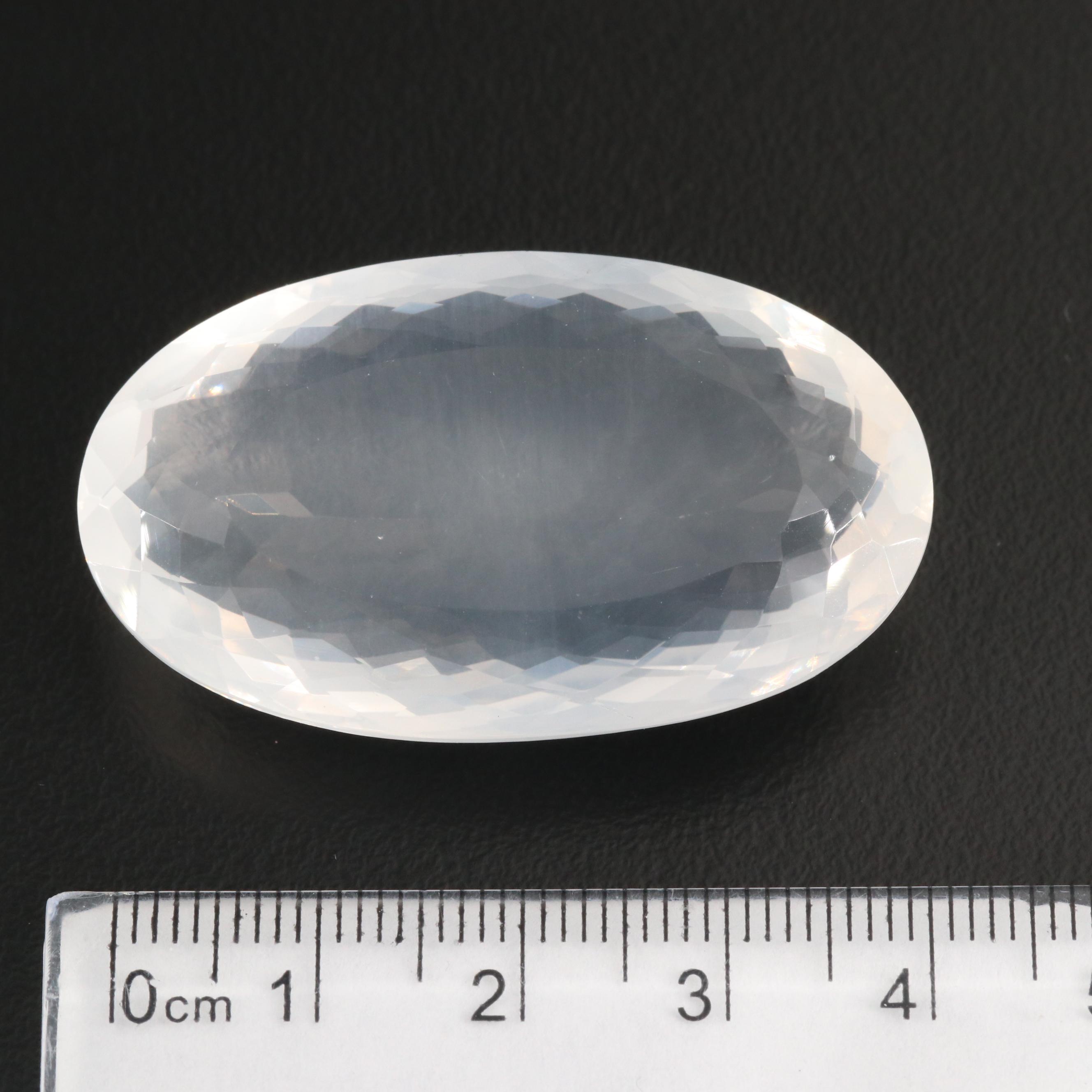 Loose 86.79 CT Oval Faceted Rose Quartz