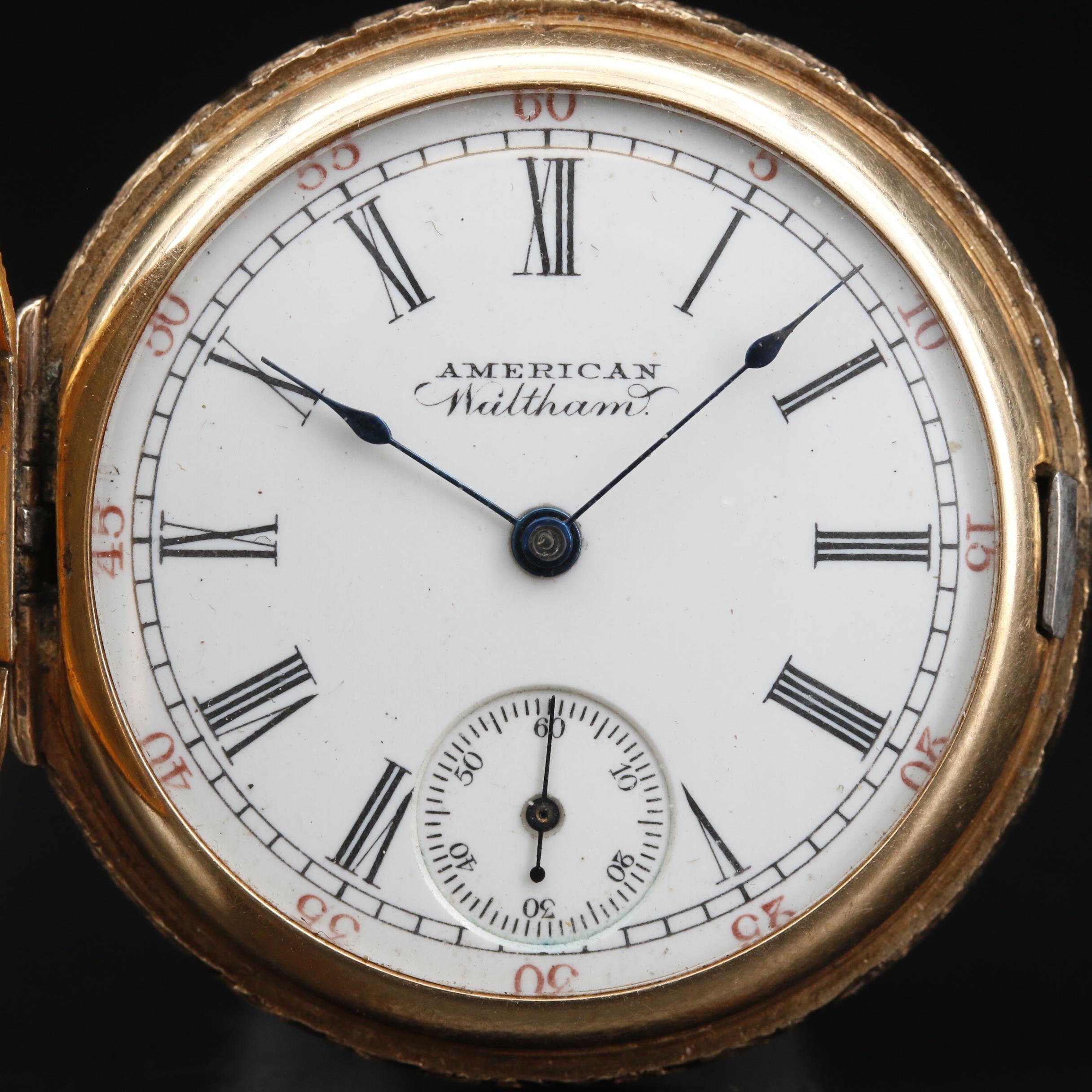 American Waltham Multicolor 14K Gold Pocket Watch