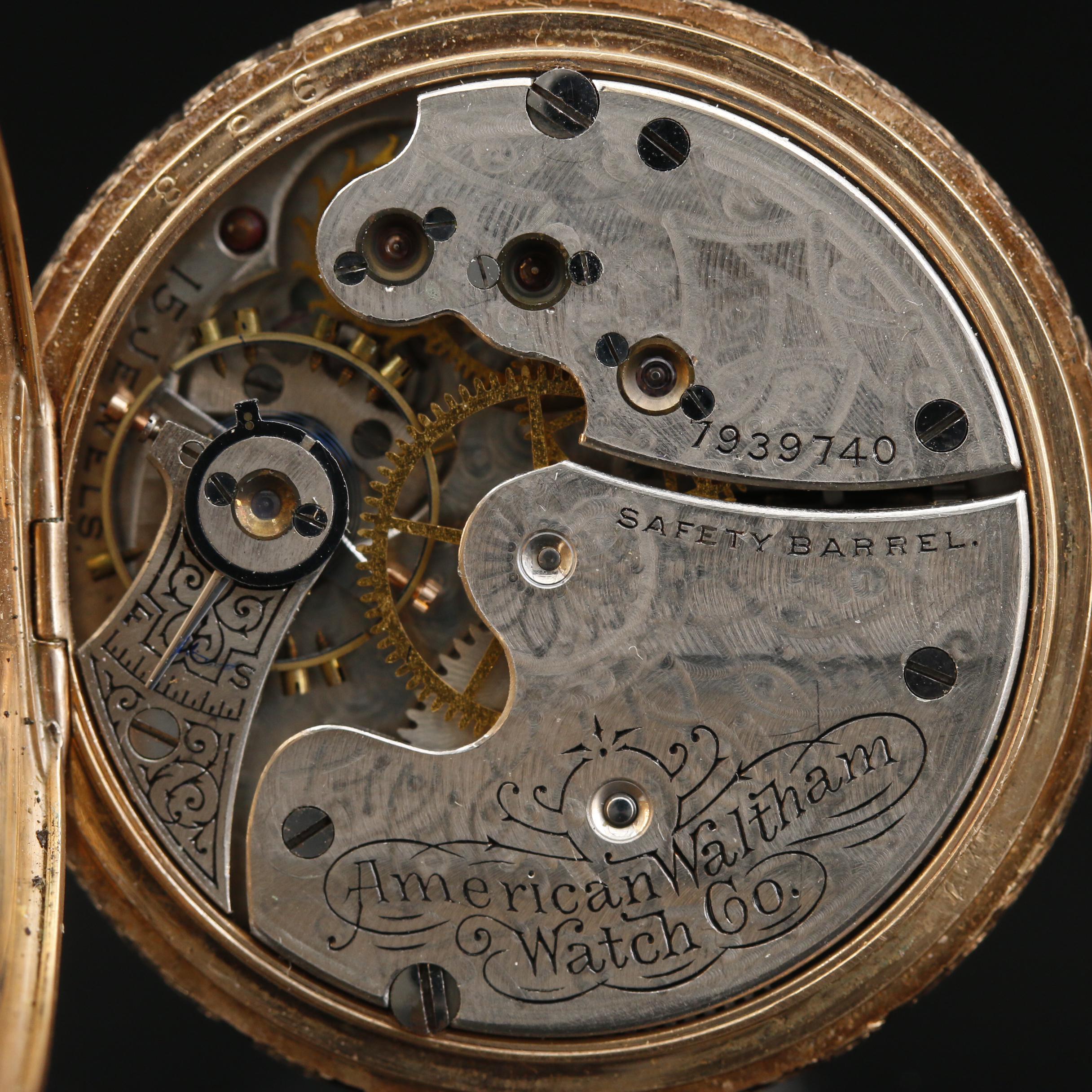 American Waltham Multicolor 14K Gold Pocket Watch