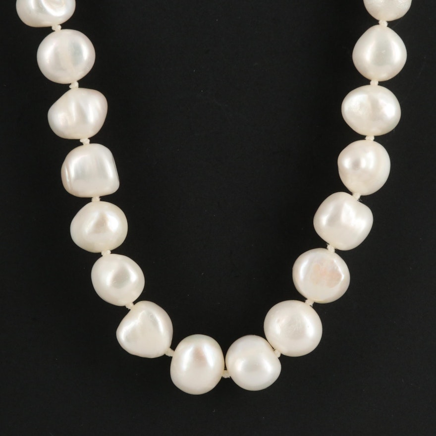 Pearl Necklace with 14K Clasp