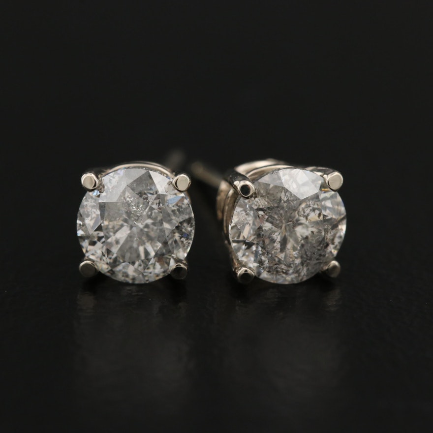 14K 1.38 CTW Diamond Stud Earrings