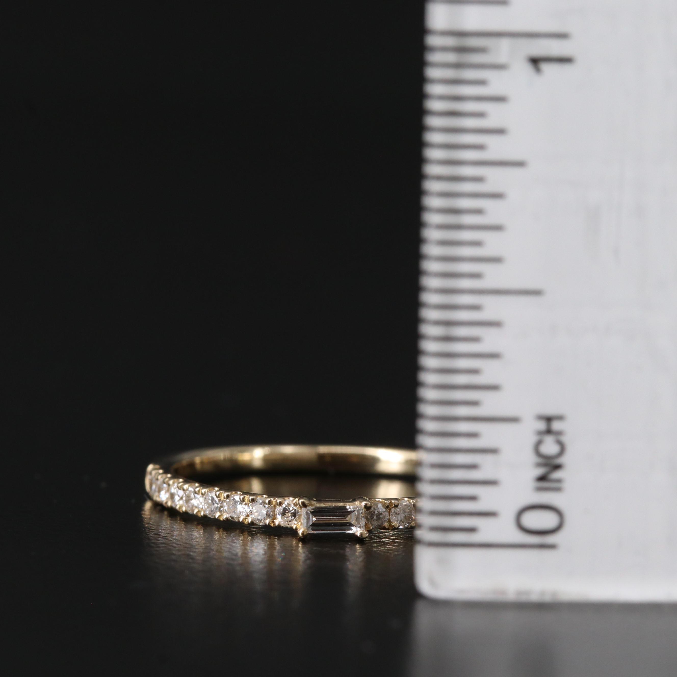 14K Diamond Ring with Channel Shoulders
