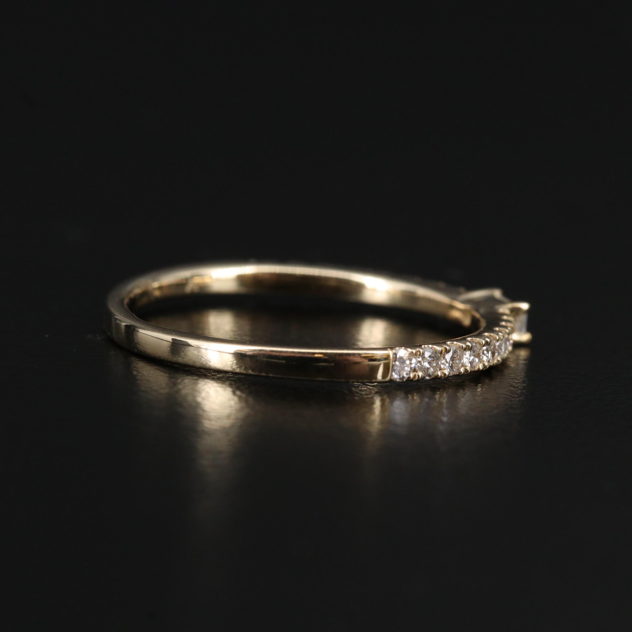 14K Diamond Ring with Channel Shoulders