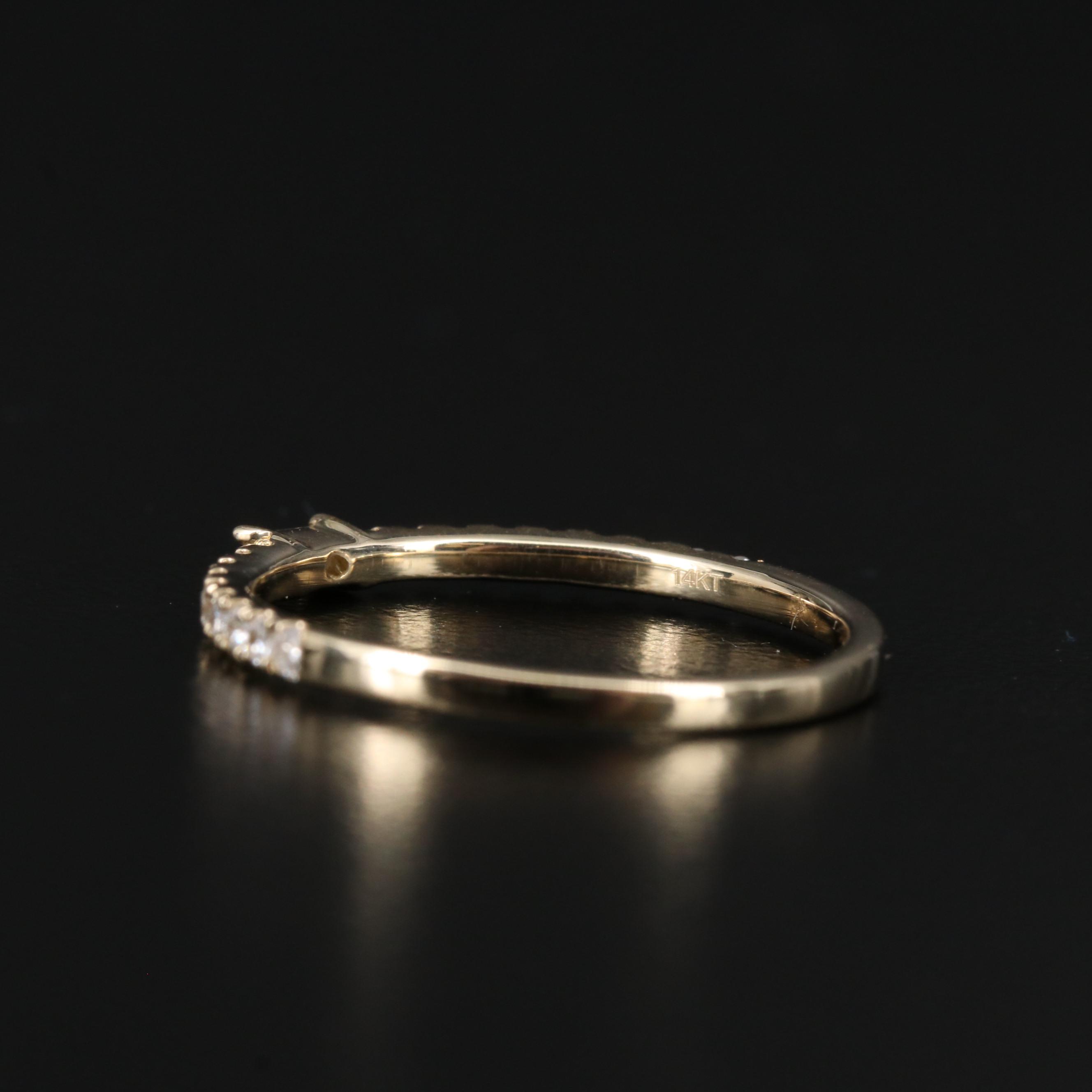 14K Diamond Ring with Channel Shoulders