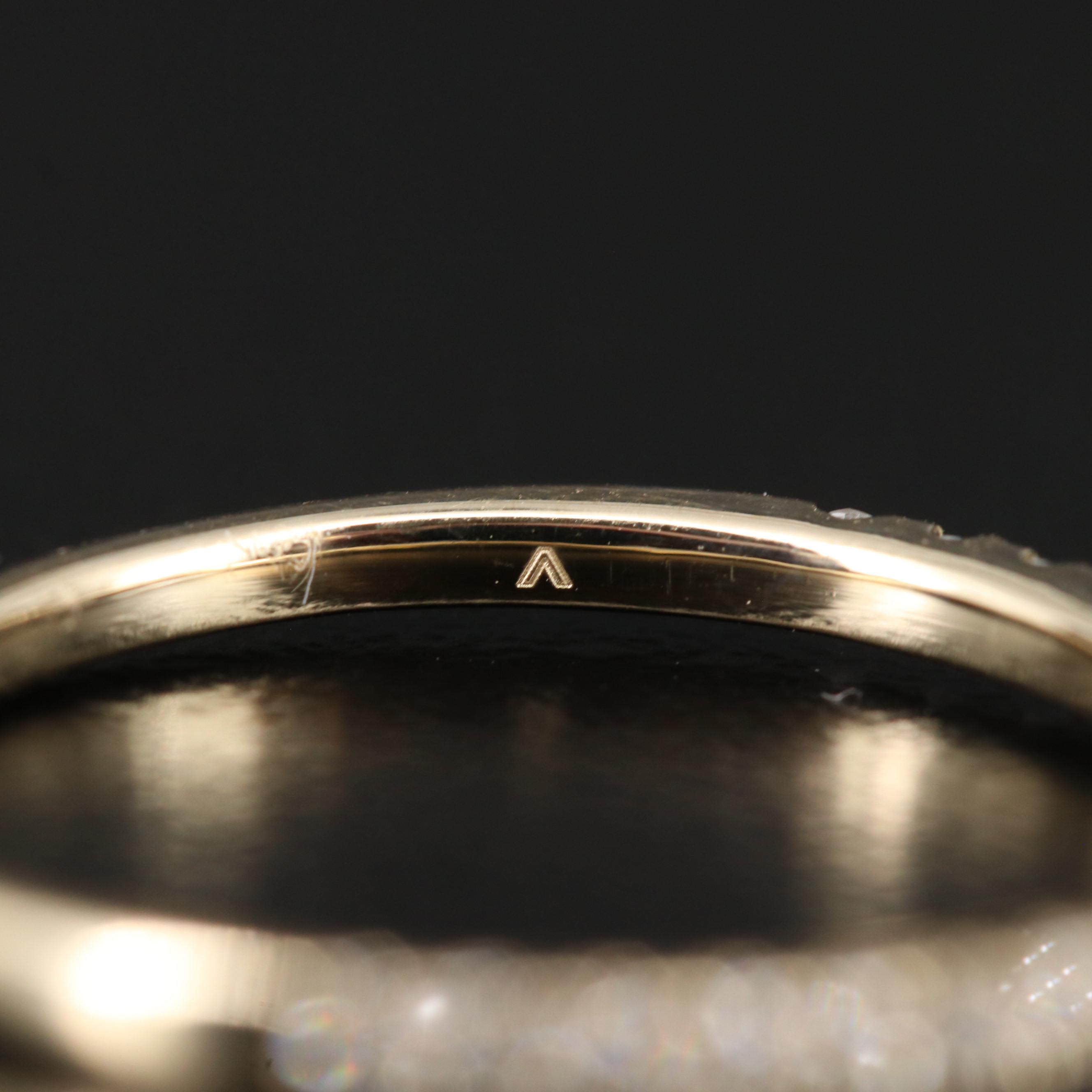 14K Diamond Ring with Channel Shoulders