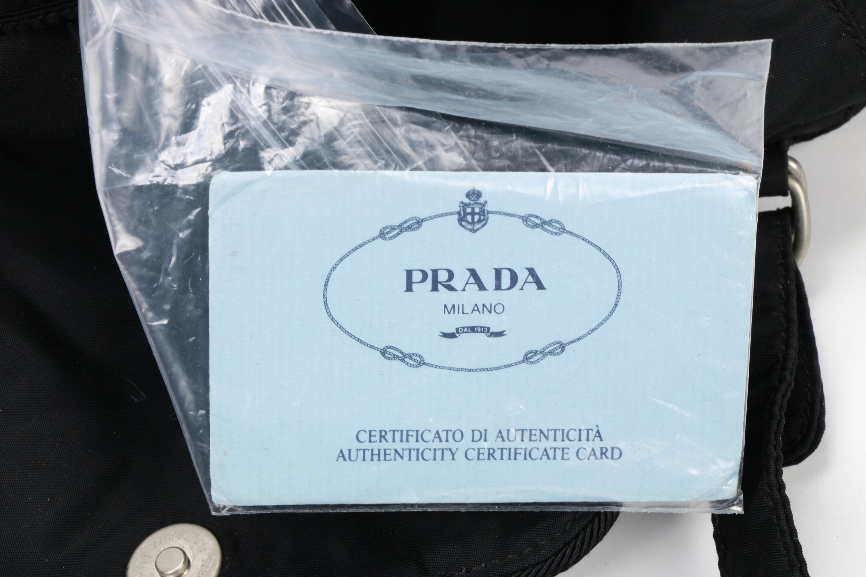 Prada Backpack Purse in Black Tessuto Nylon