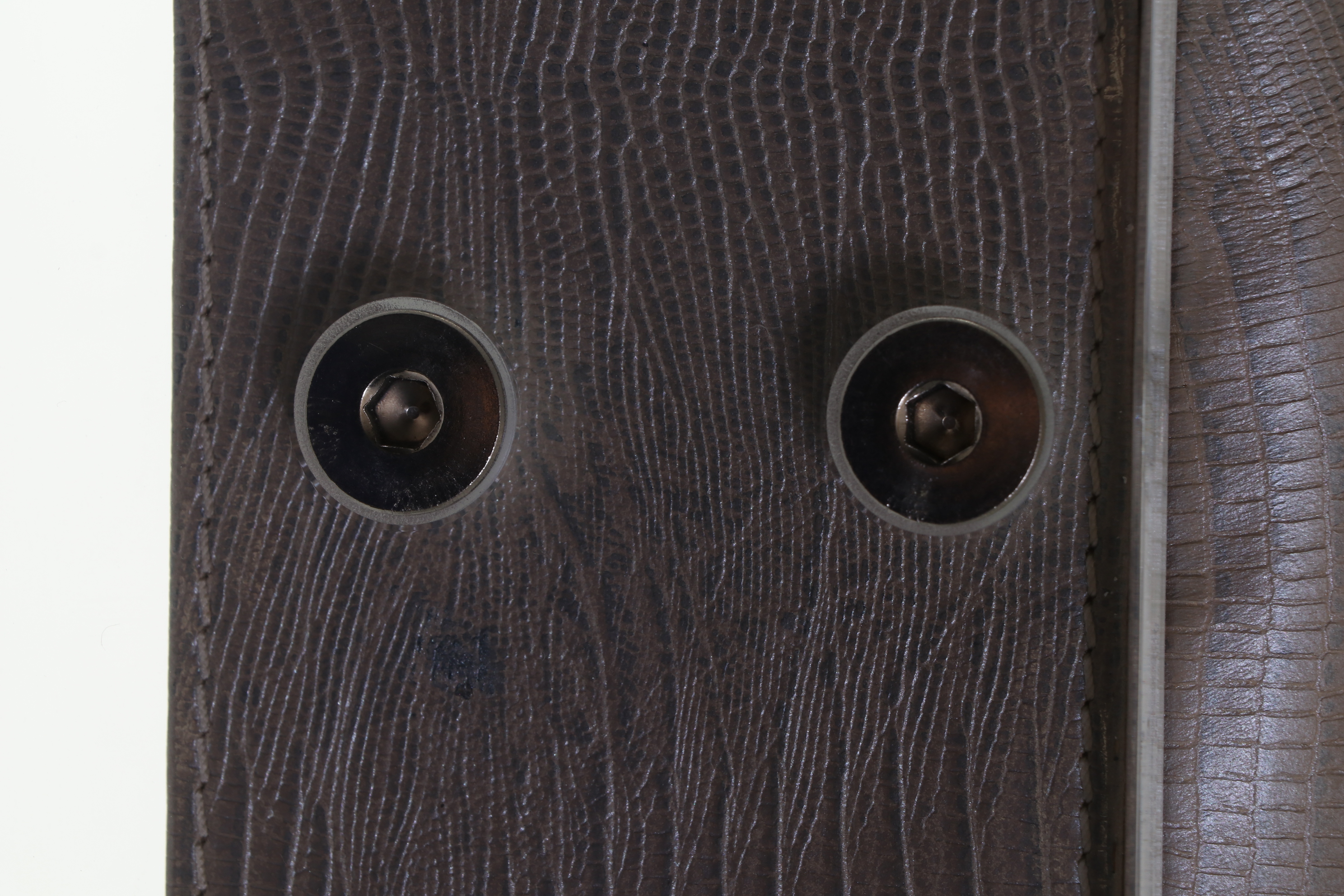 Interlude Home Acrylic Ottoman with Faux Leather Upholstery