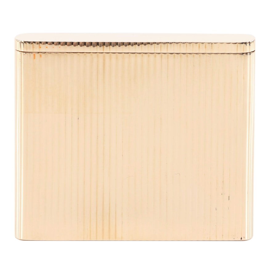 Cartier 14K Yellow Gold Cigarette Case, Mid-20th Century