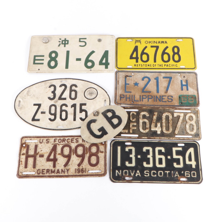 U.S. Forces and Other Foreign License Plates, 1960s