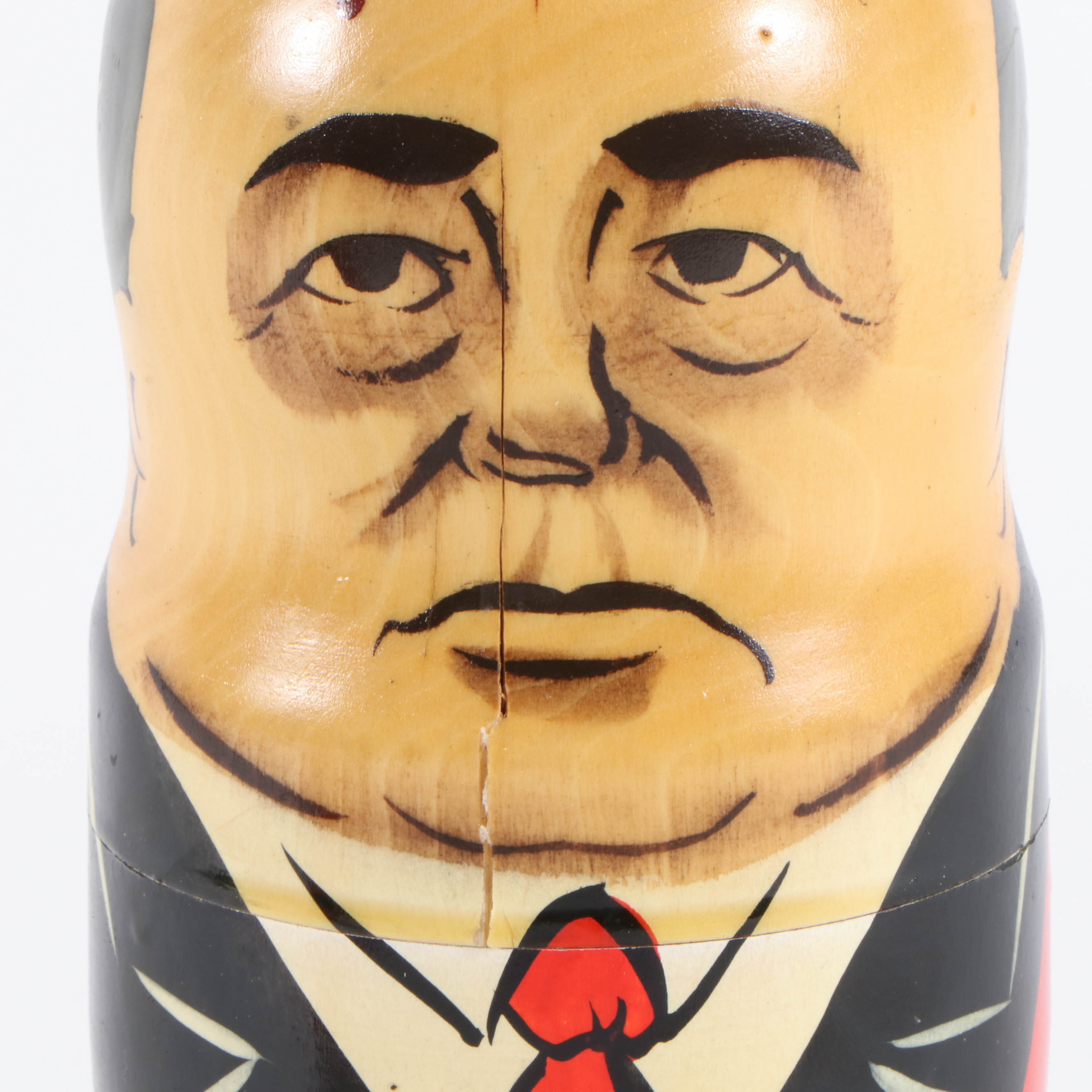 Soviet Union Leaders Hand-Painted Nesting Doll, Late 20th Century