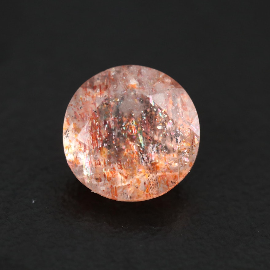 Loose 1.72 CT Round Faceted Sunstone