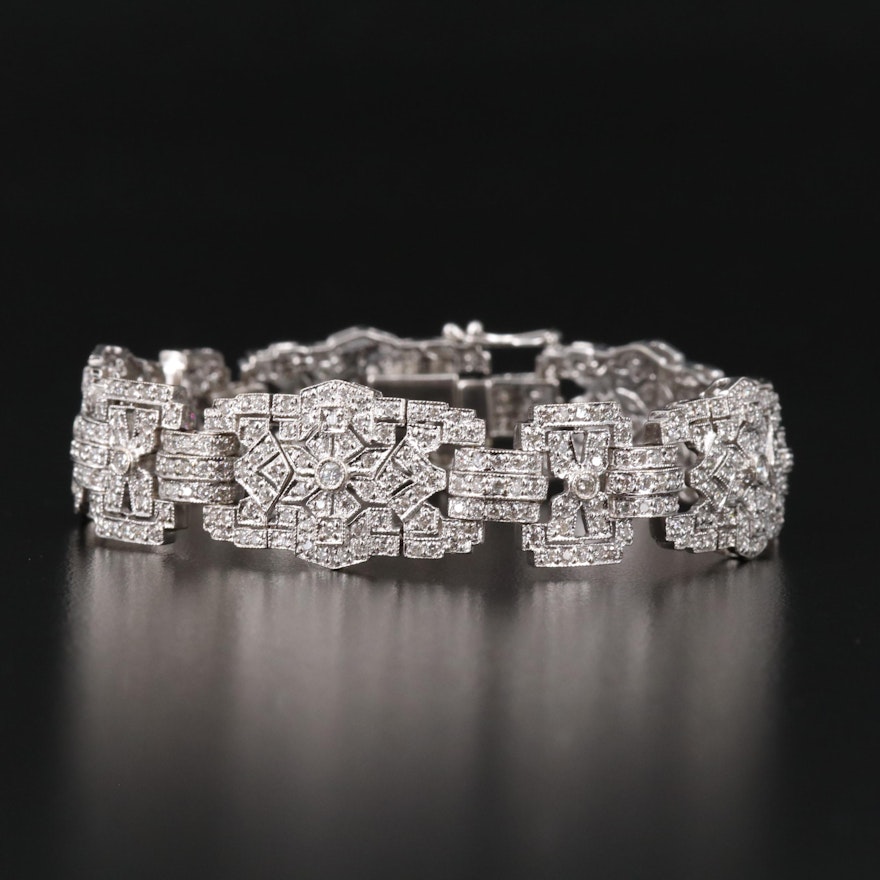 18K 5.00 CTW Diamond Bracelet with Milgrain Detailing