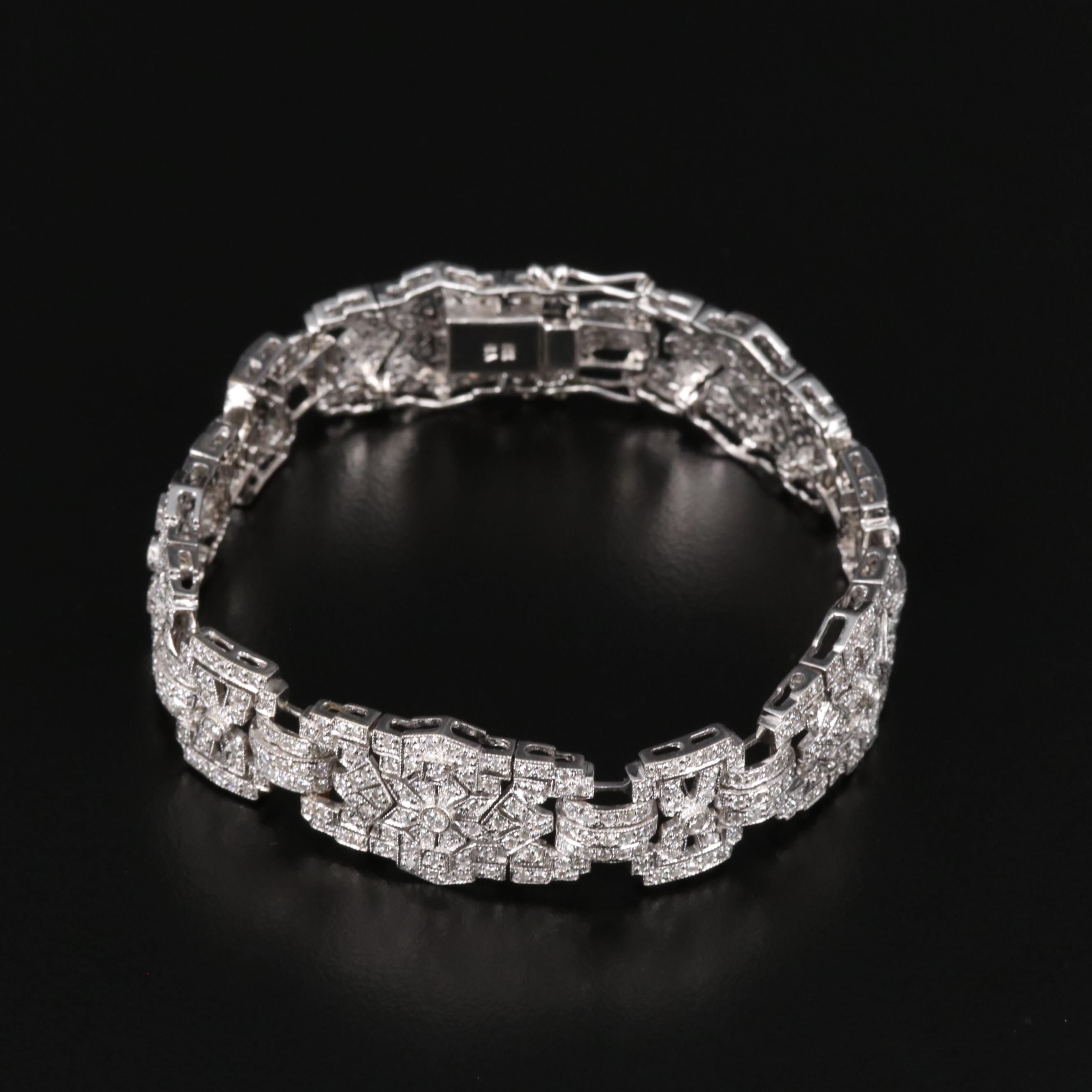 18K 5.00 CTW Diamond Bracelet with Milgrain Detailing