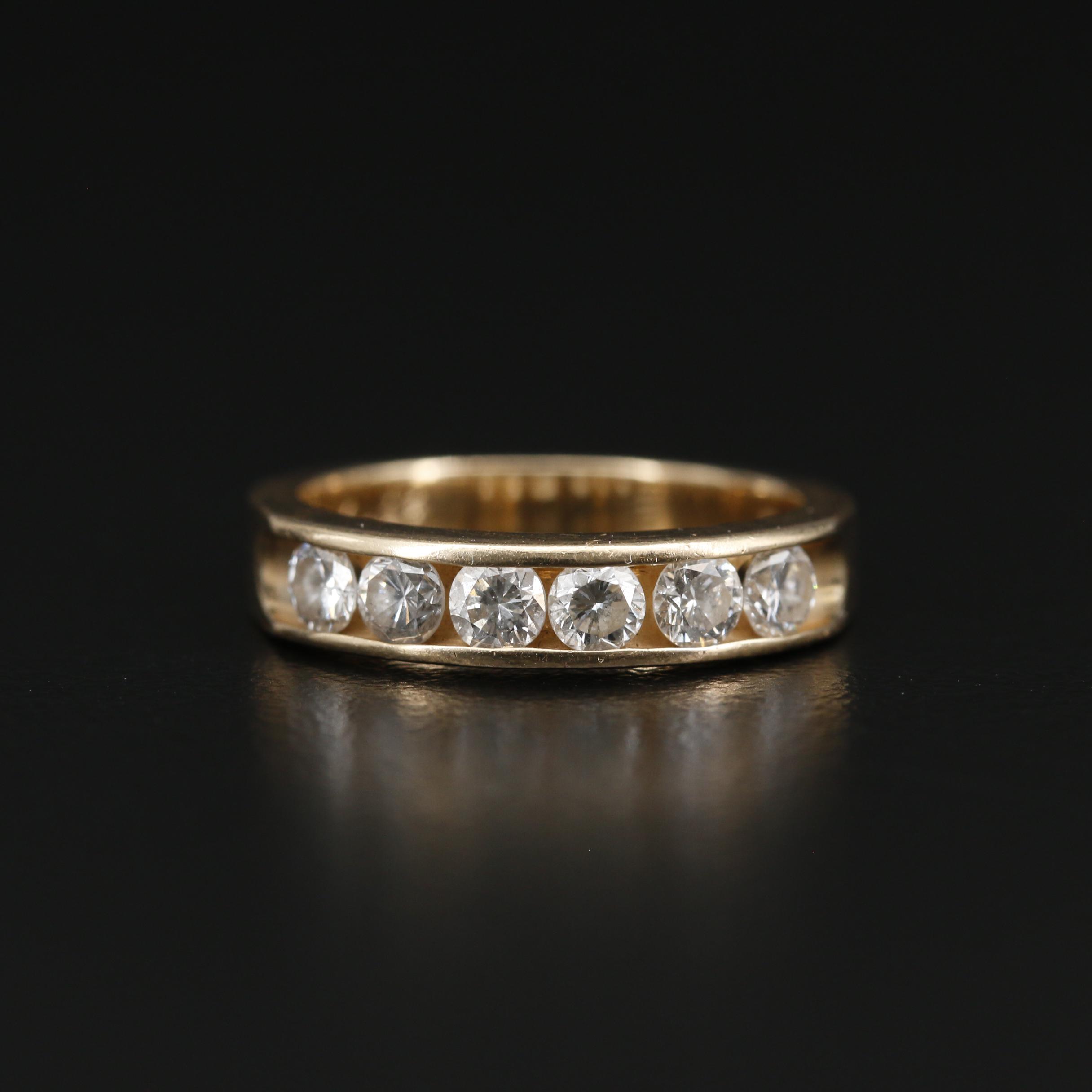 14K Channel Set Diamond Band