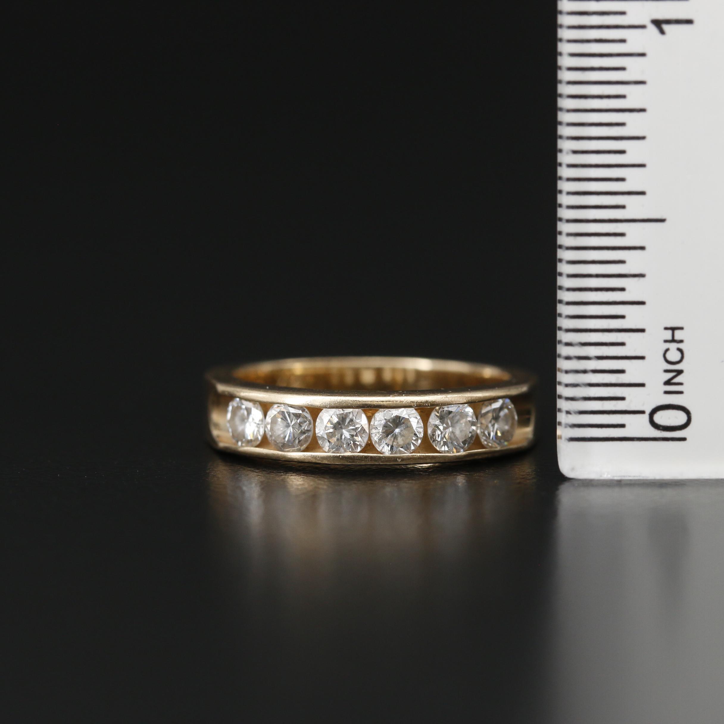 14K Channel Set Diamond Band