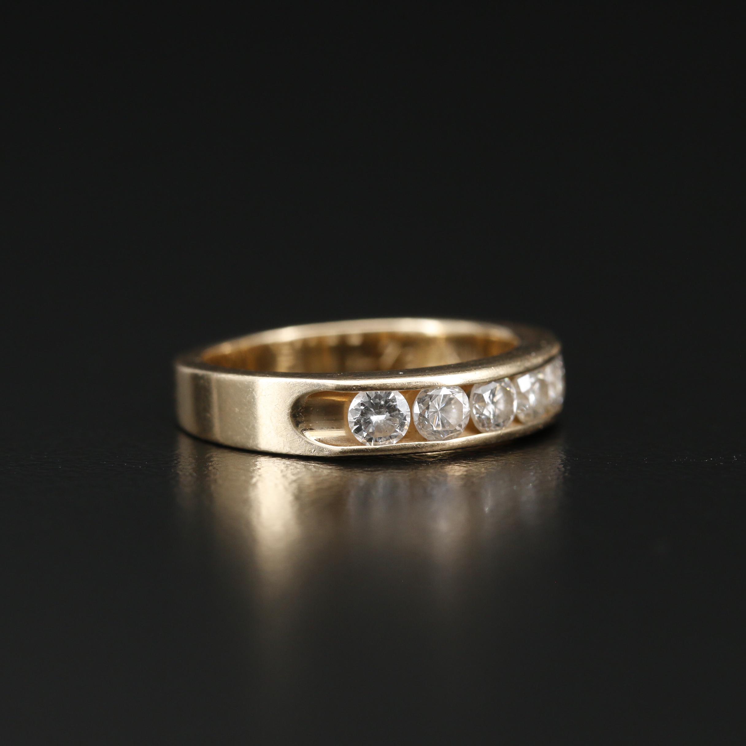 14K Channel Set Diamond Band