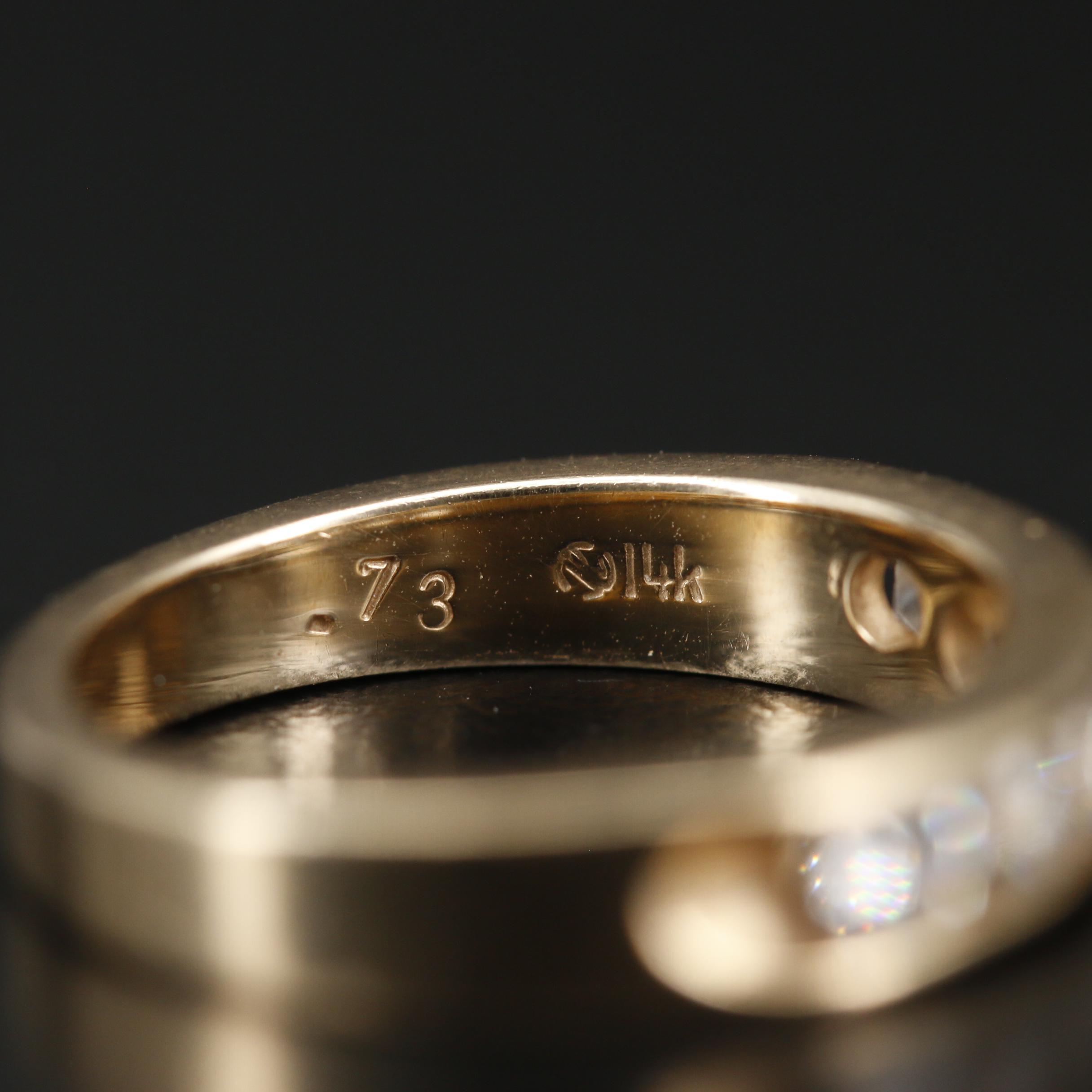 14K Channel Set Diamond Band