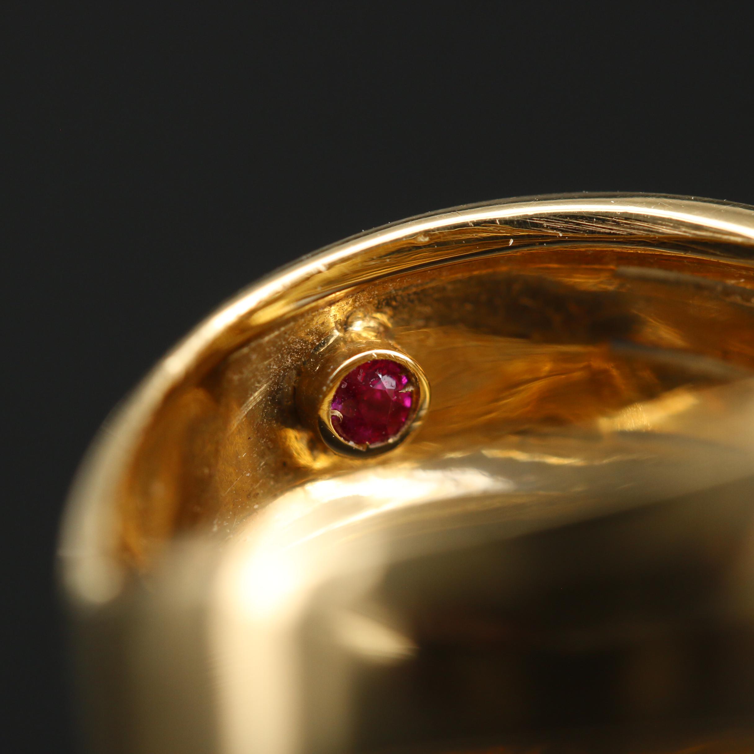 Italian 18K Banded Crossover Ring