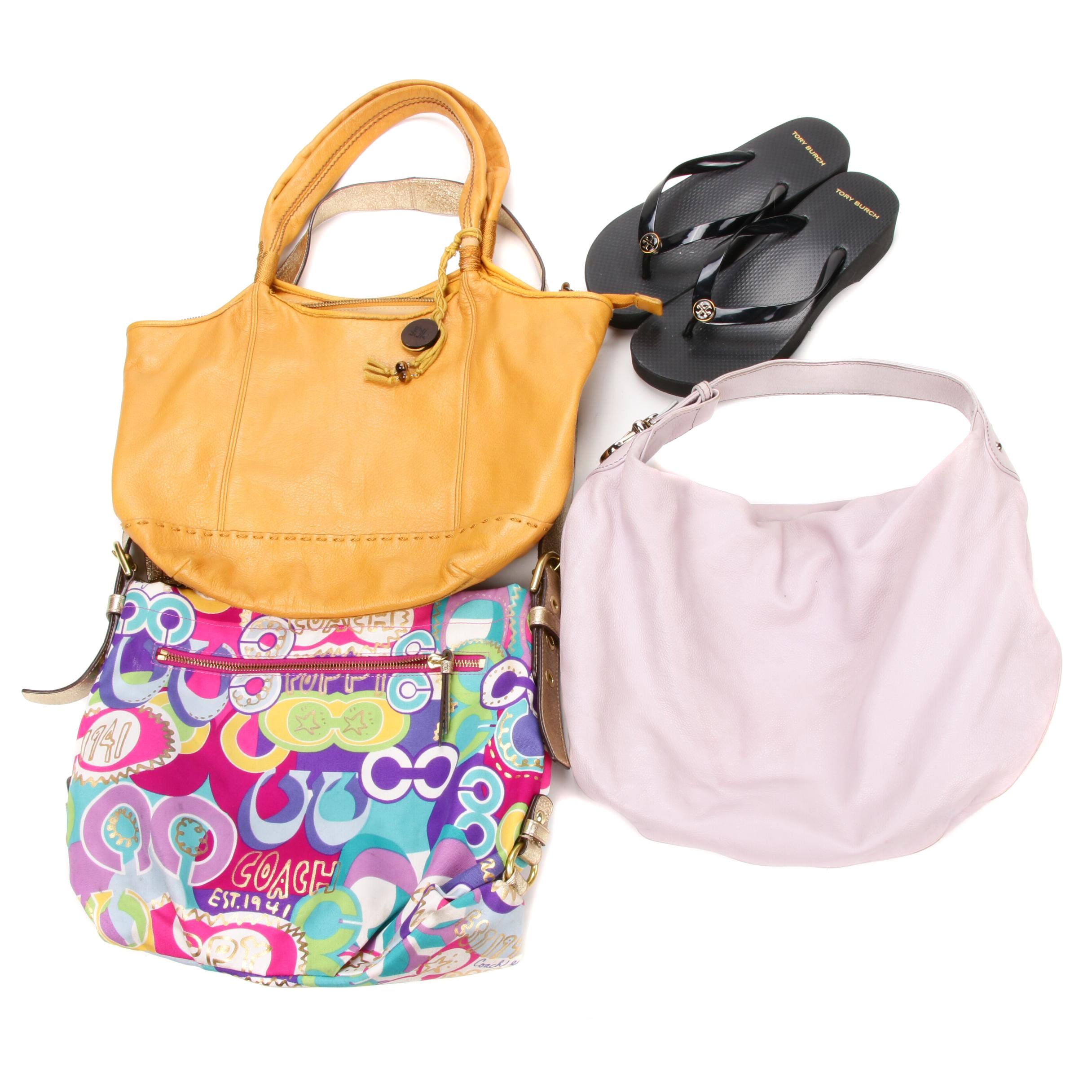 Marc Jacobs, Coach, and The Sak Handbags with Tory Burch Flip-Flops