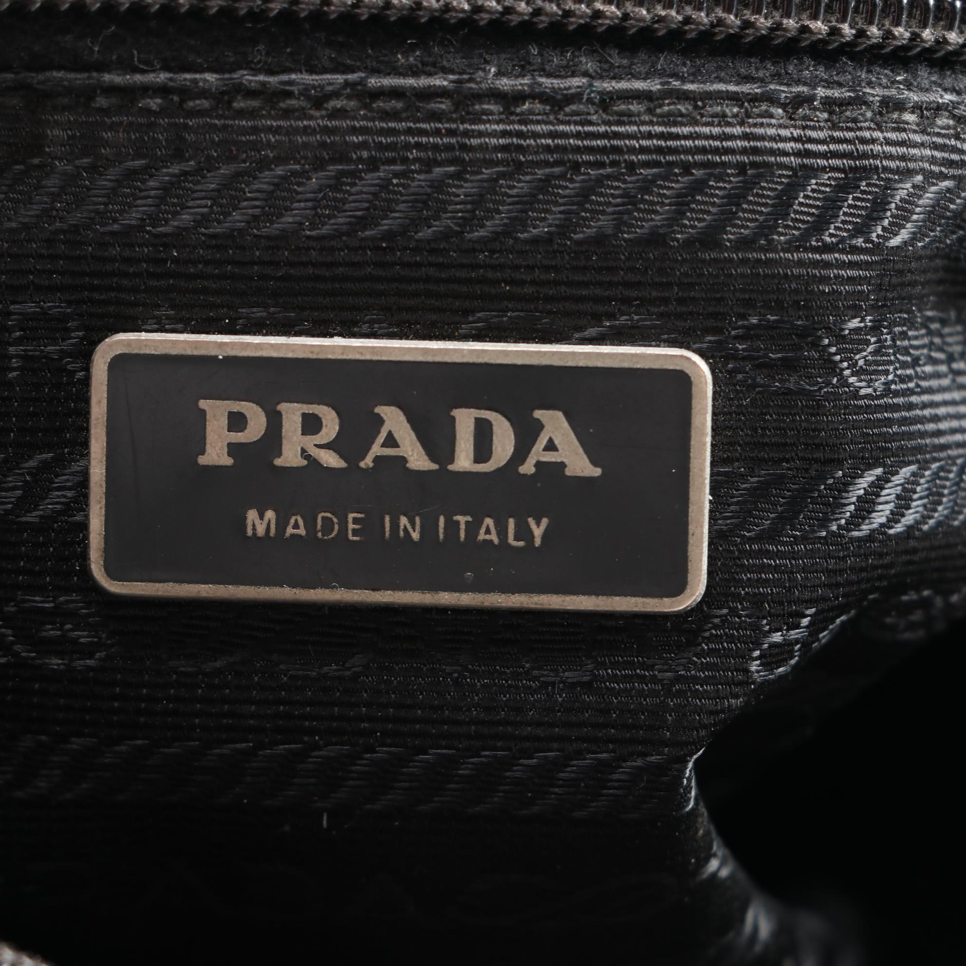 Prada Tessuto Nylon and Patent Leather Two-Way Handbag