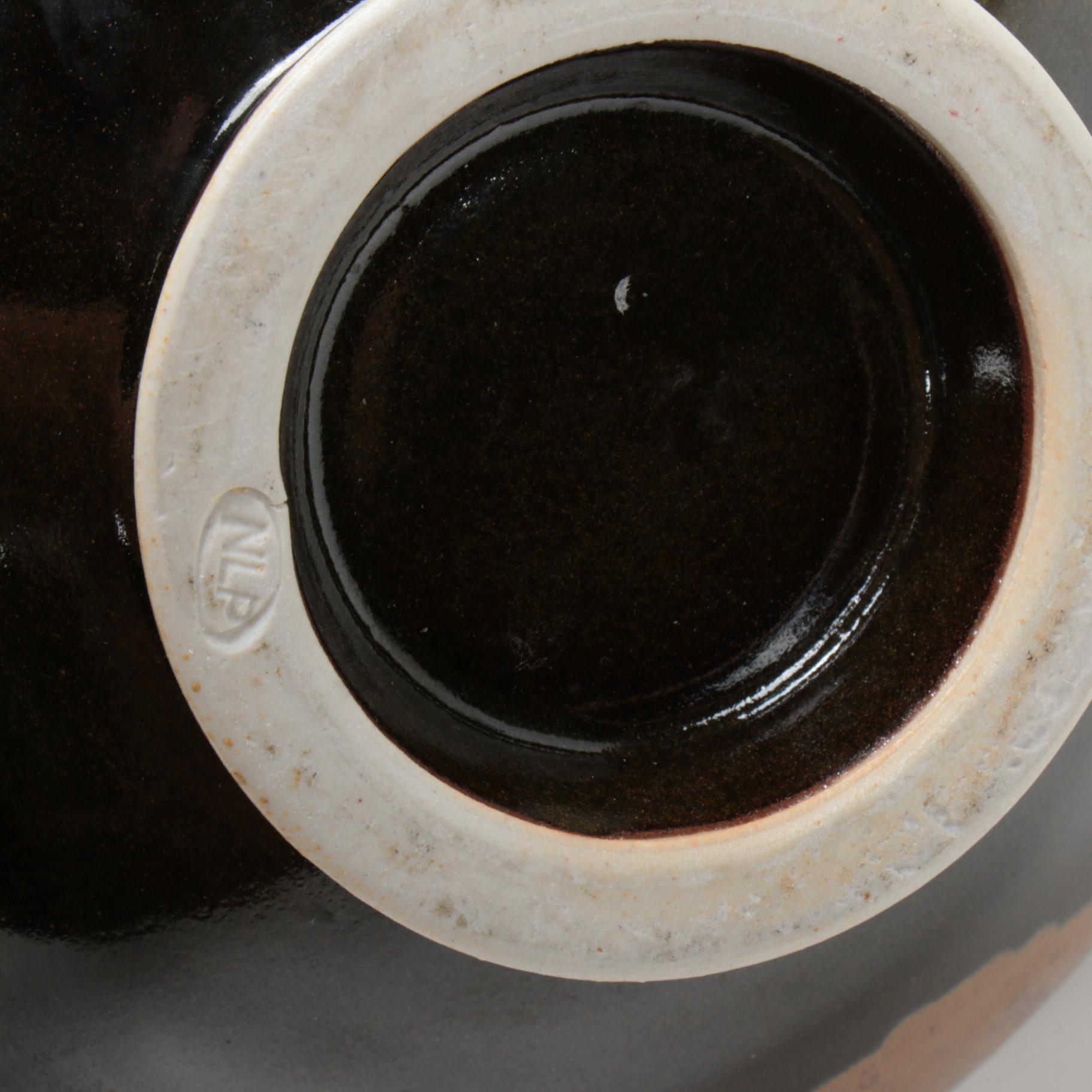 Narrow Land Art Pottery Earthenware Vase, Late 20th Century