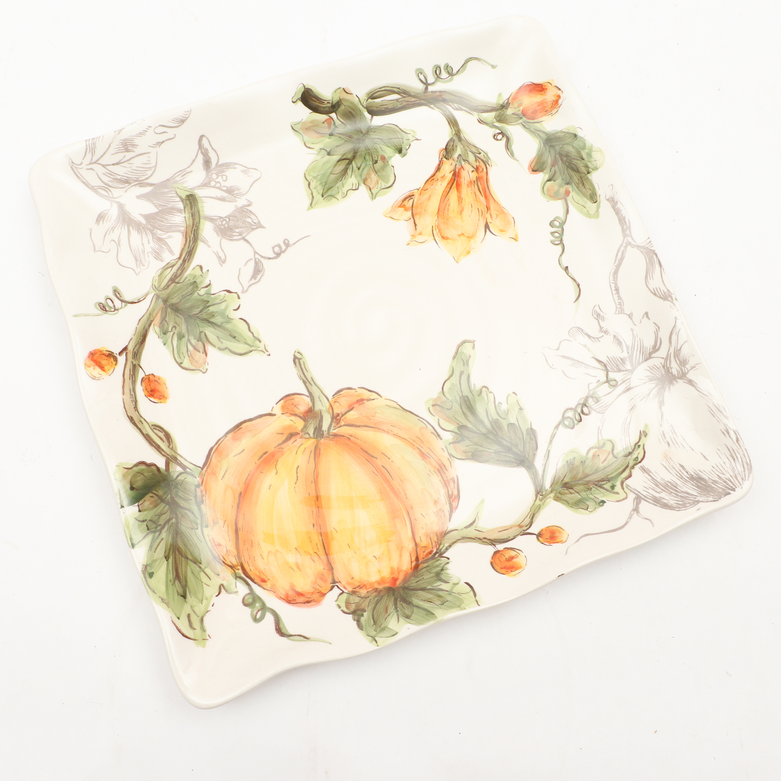 Maxcera "Pumpkin Flower" and The Mane Lion Ceramic Serveware