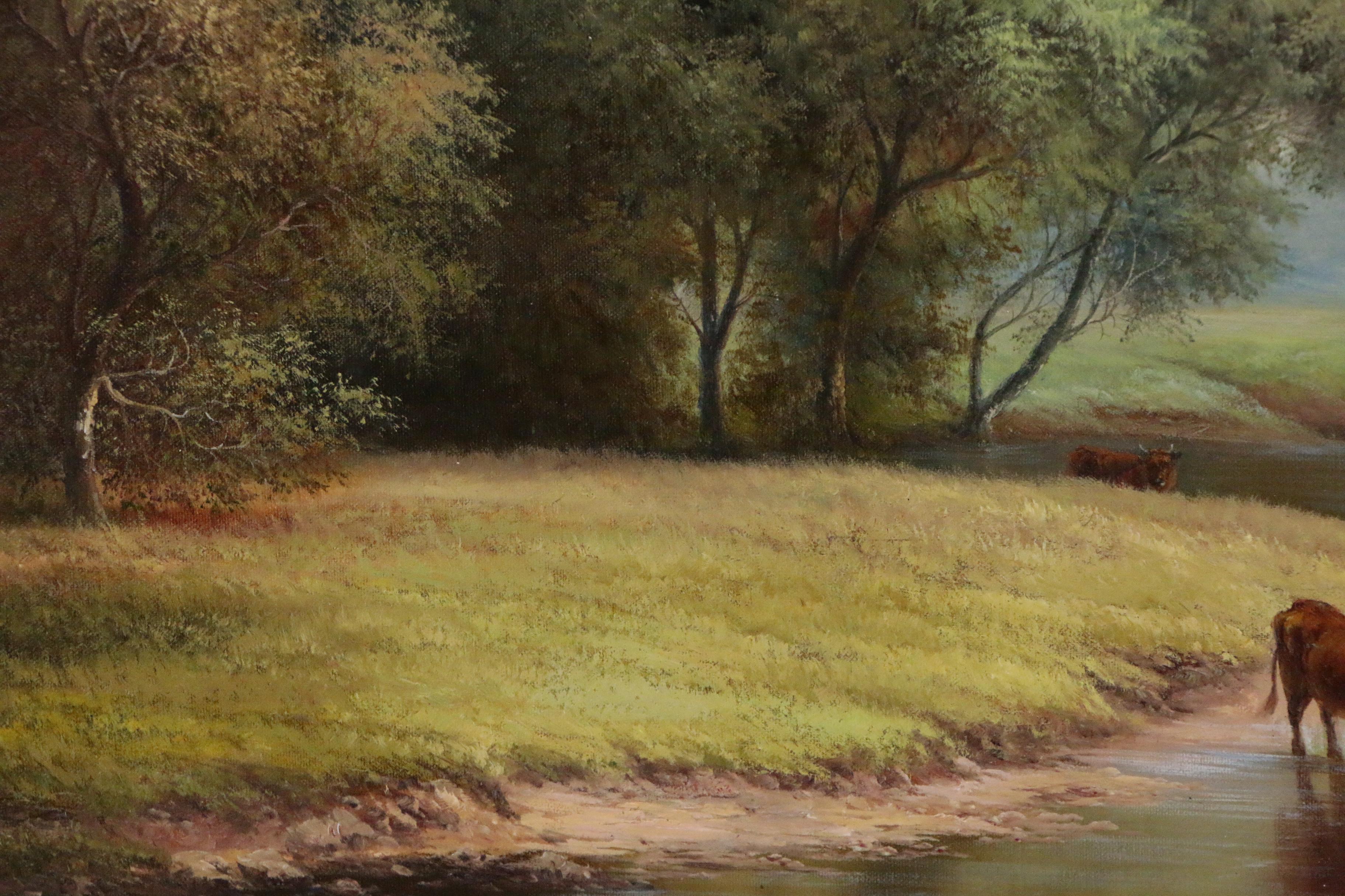 Oil Painting after Sidney Richard Percy "The Ponway, Trefew, North Wales"