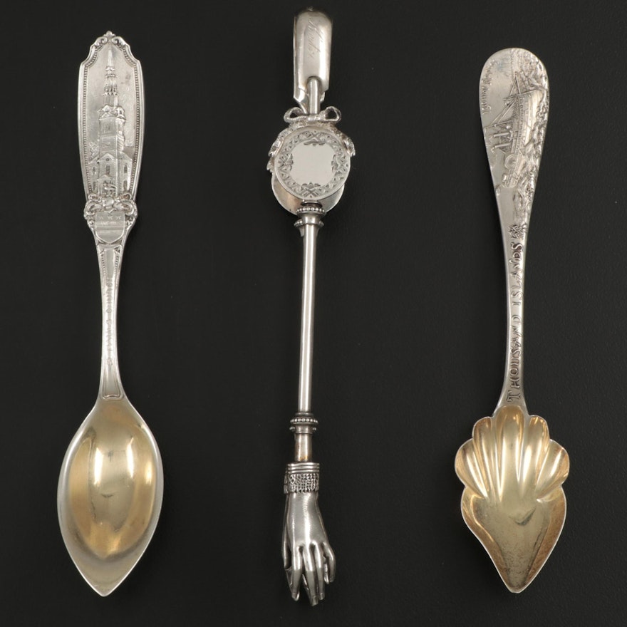 Sterling Silver Five O'Clock Teaspoons and Ice Tongs