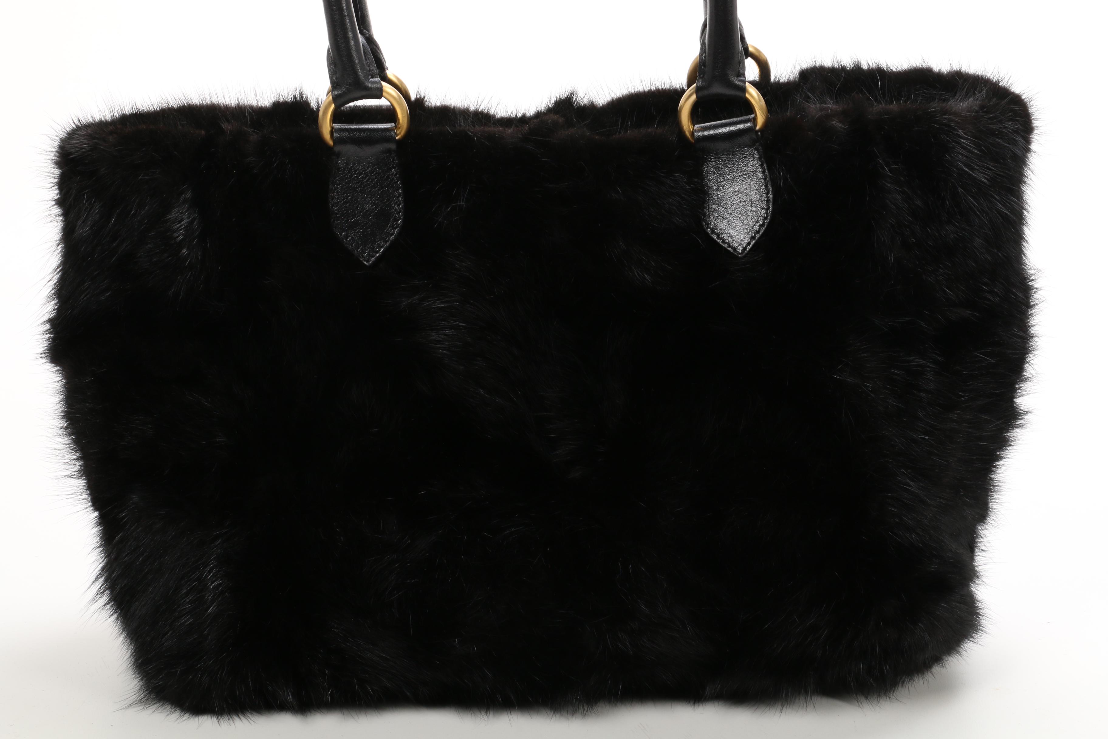 Falorni Italia Le Borse Mink and Leather Handbag