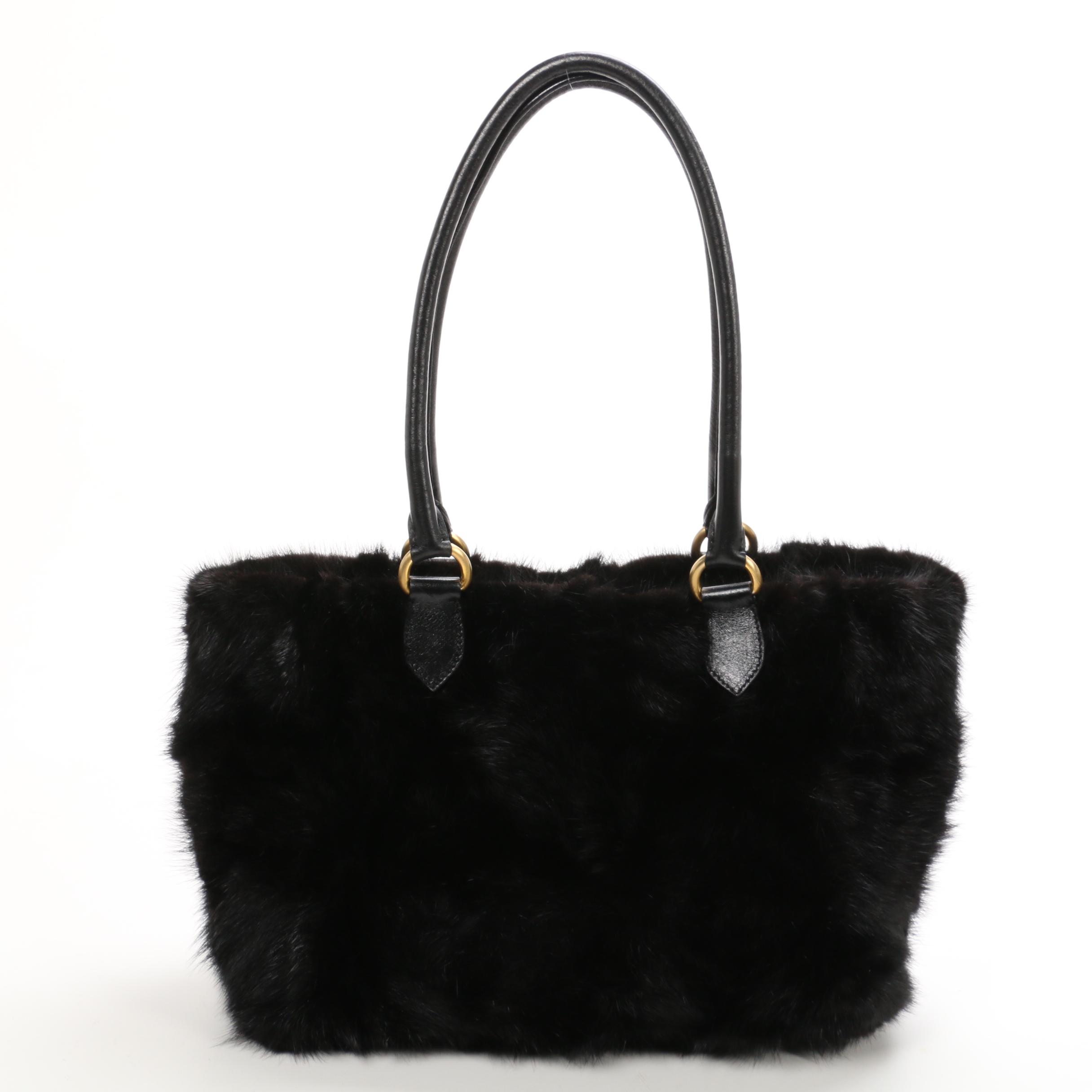 Falorni Italia Le Borse Mink and Leather Handbag