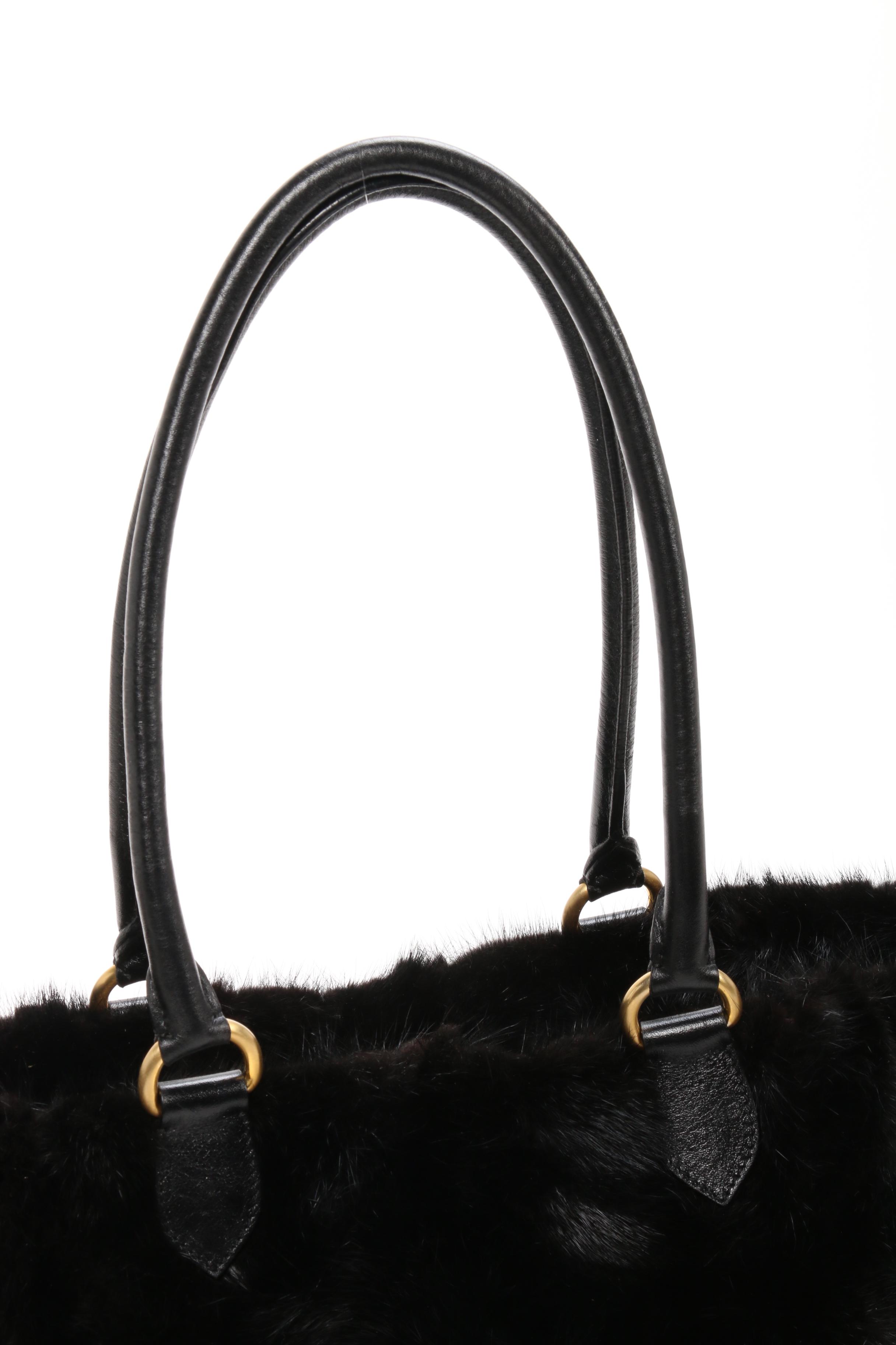 Falorni Italia Le Borse Mink and Leather Handbag