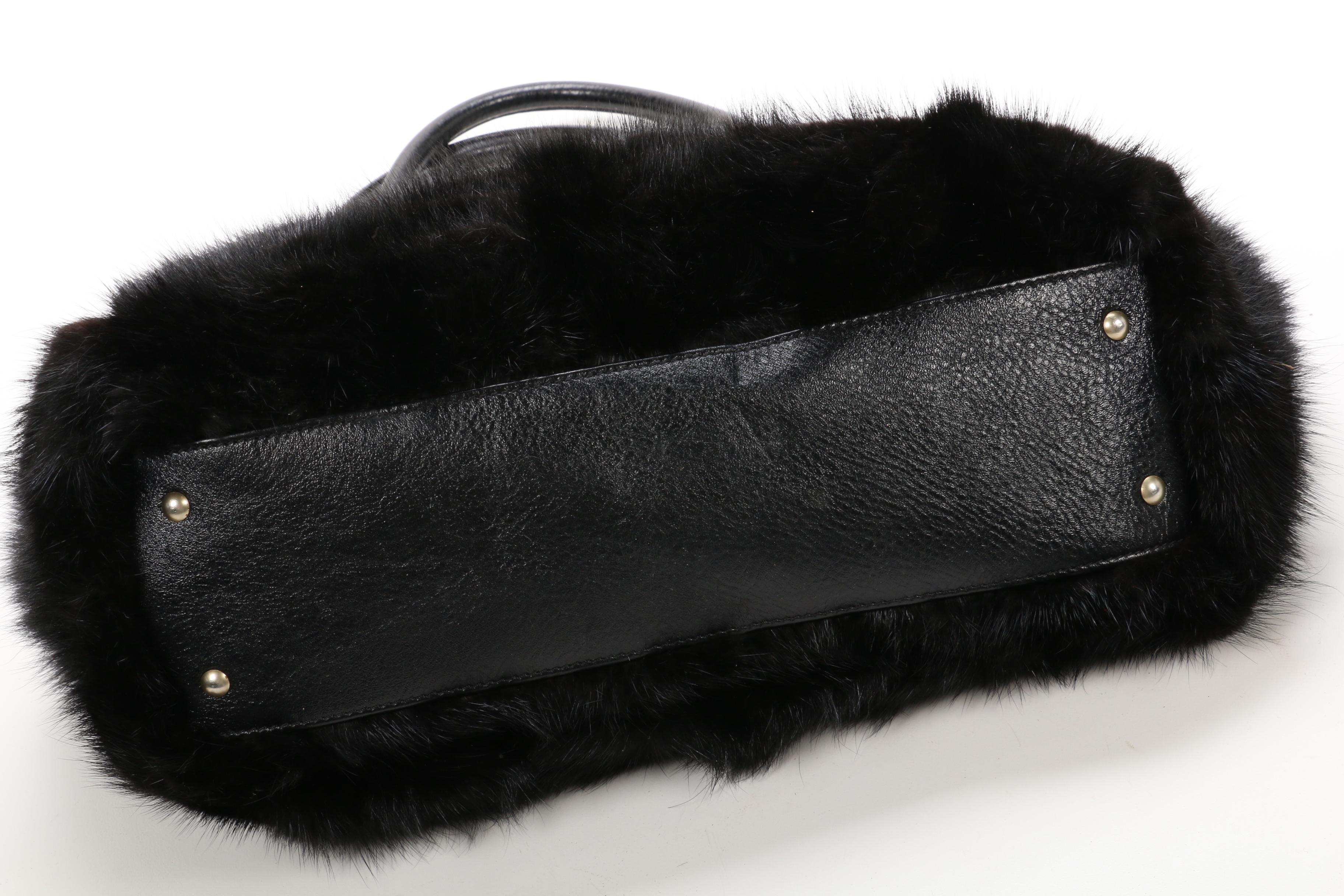 Falorni Italia Le Borse Mink and Leather Handbag