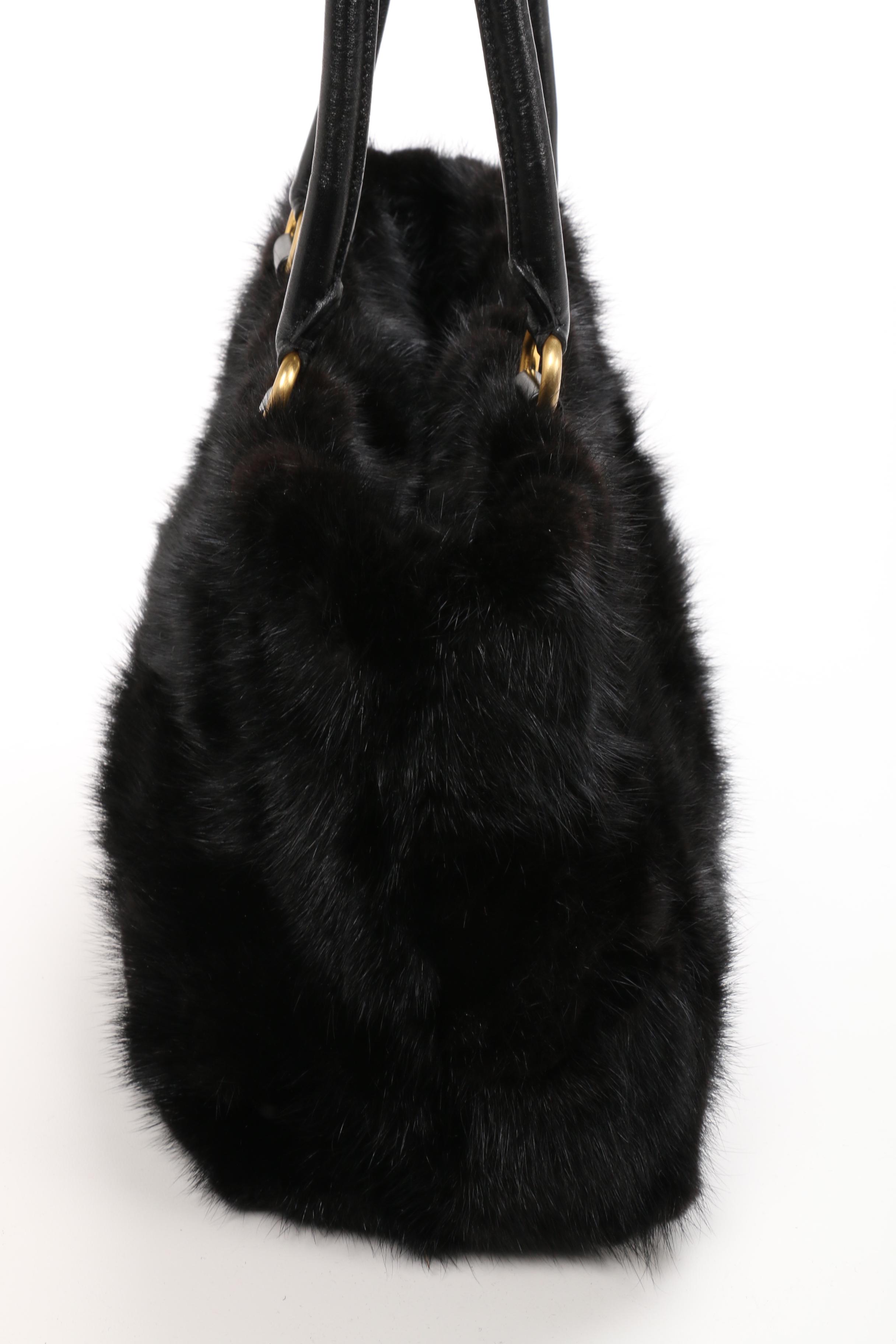 Falorni Italia Le Borse Mink and Leather Handbag