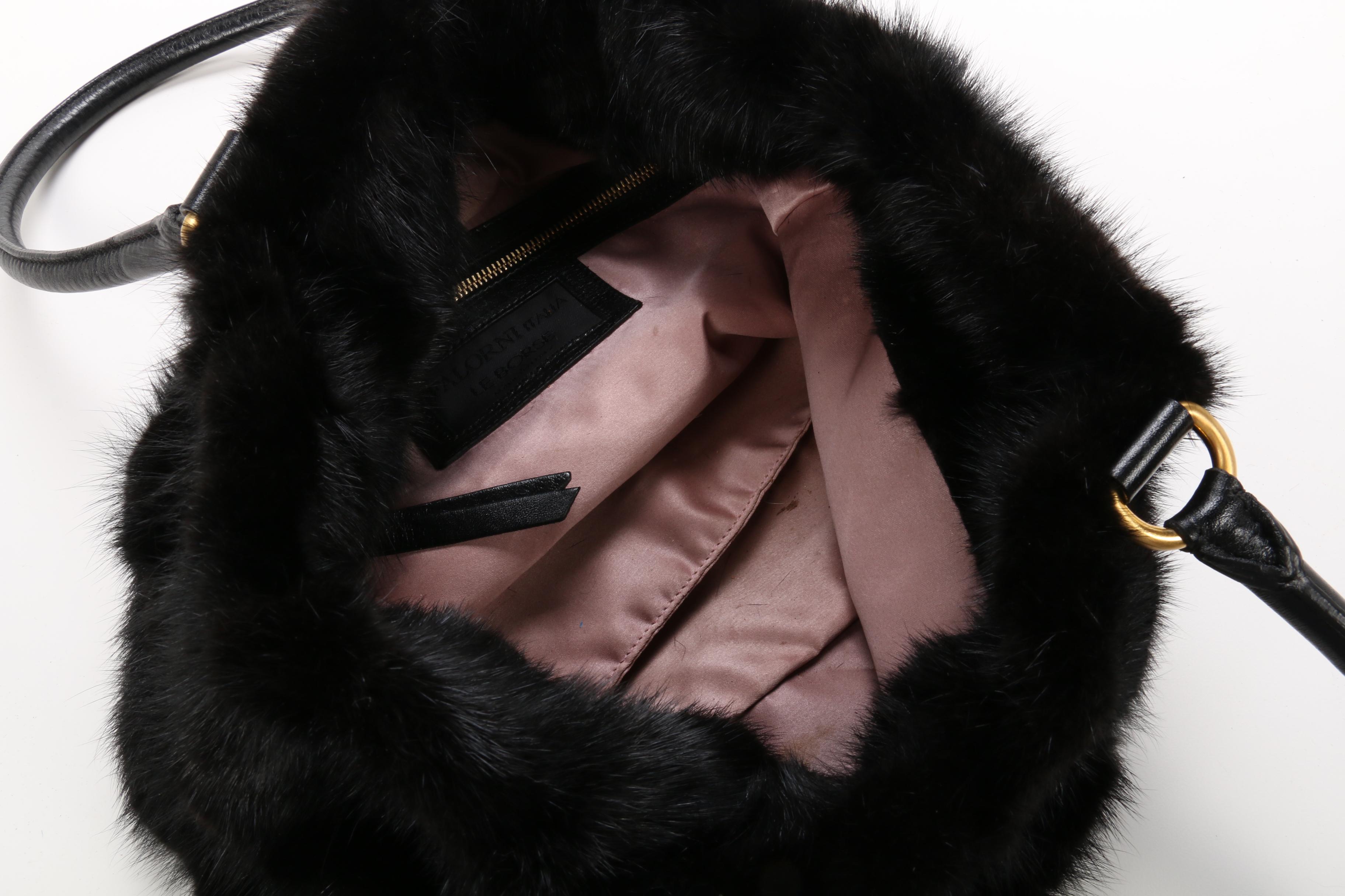 Falorni Italia Le Borse Mink and Leather Handbag