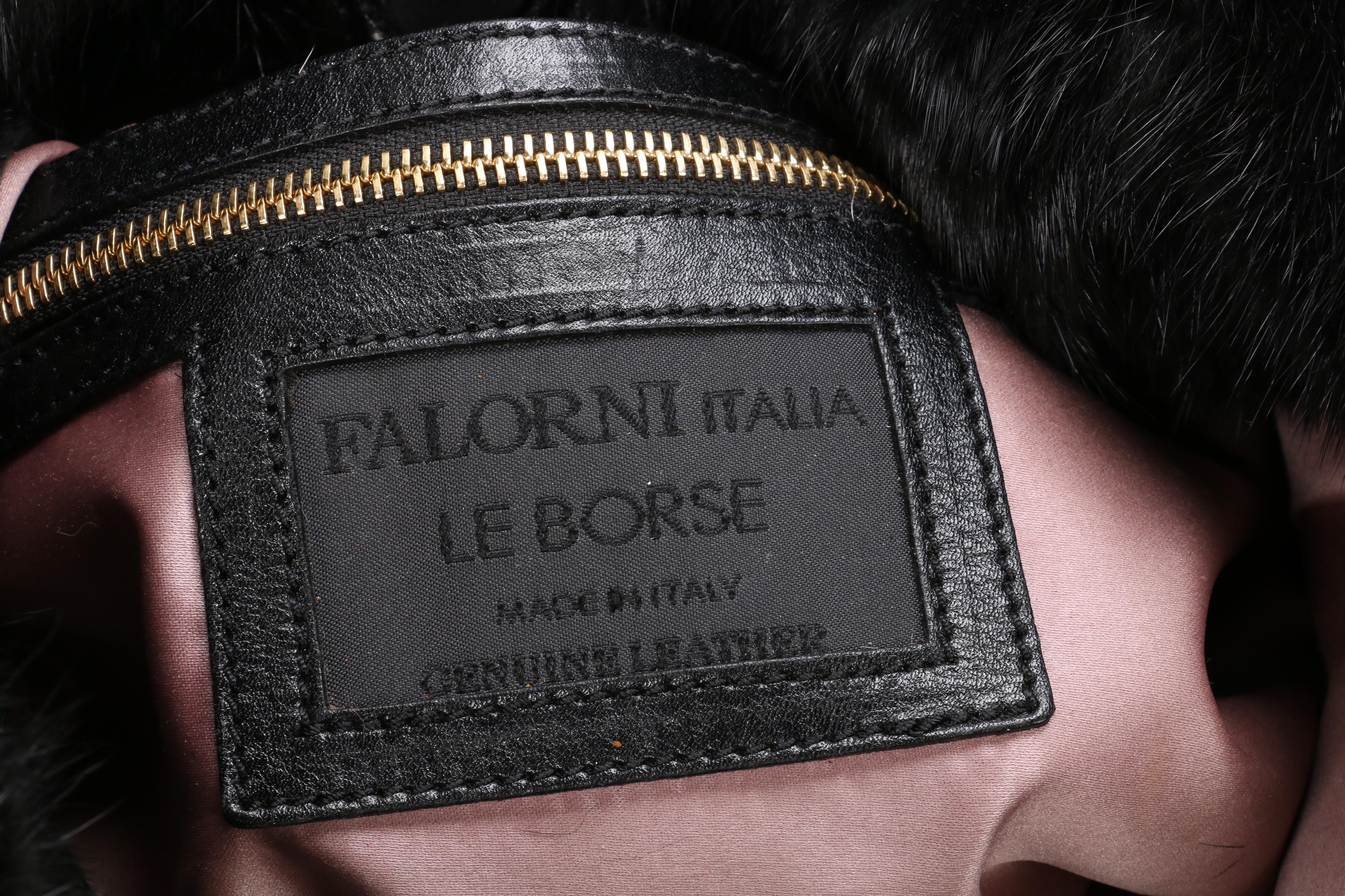 Falorni Italia Le Borse Mink and Leather Handbag