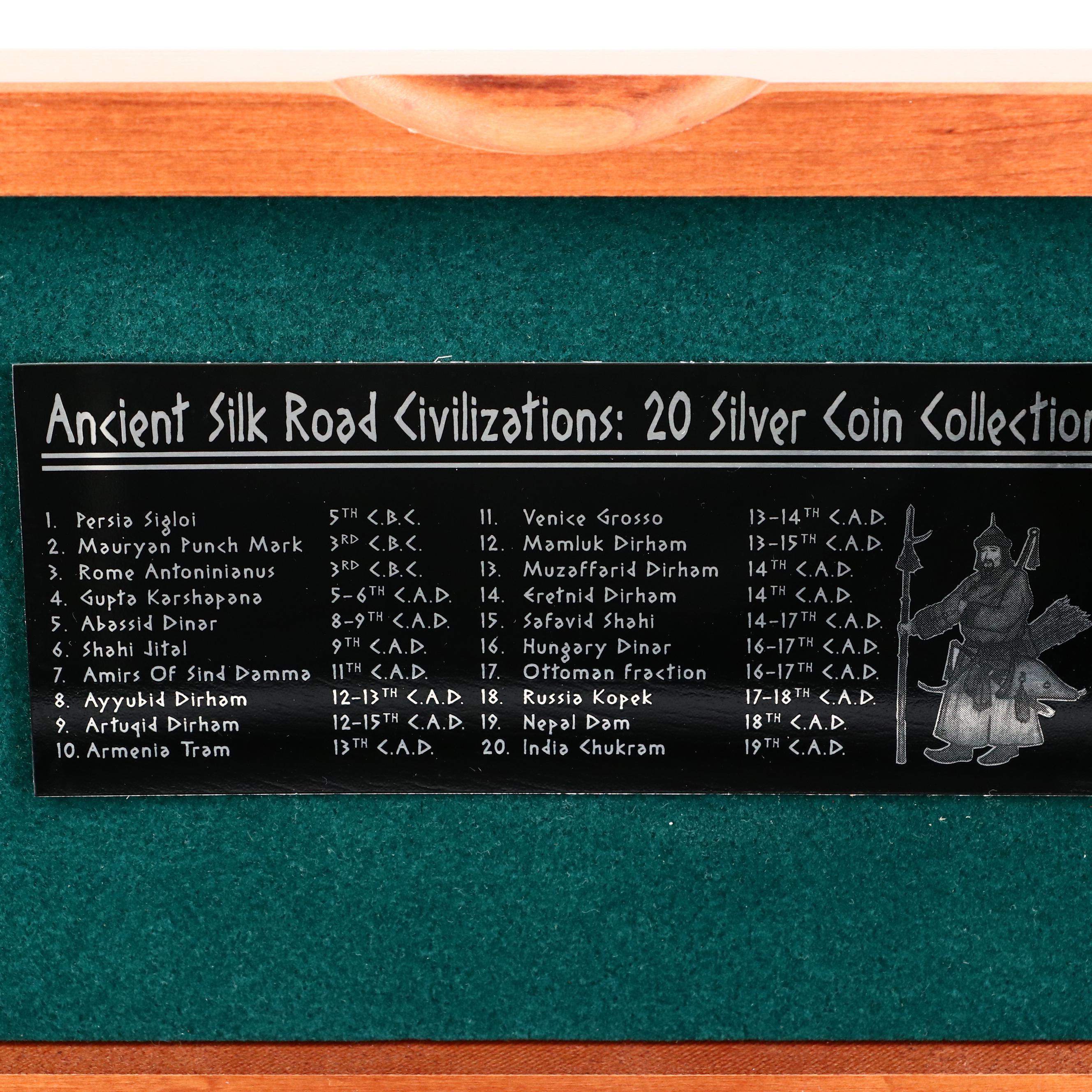 "Ancient Silk Road Civilizations: 20 Silver Coin Collection" Ancient Coin Set