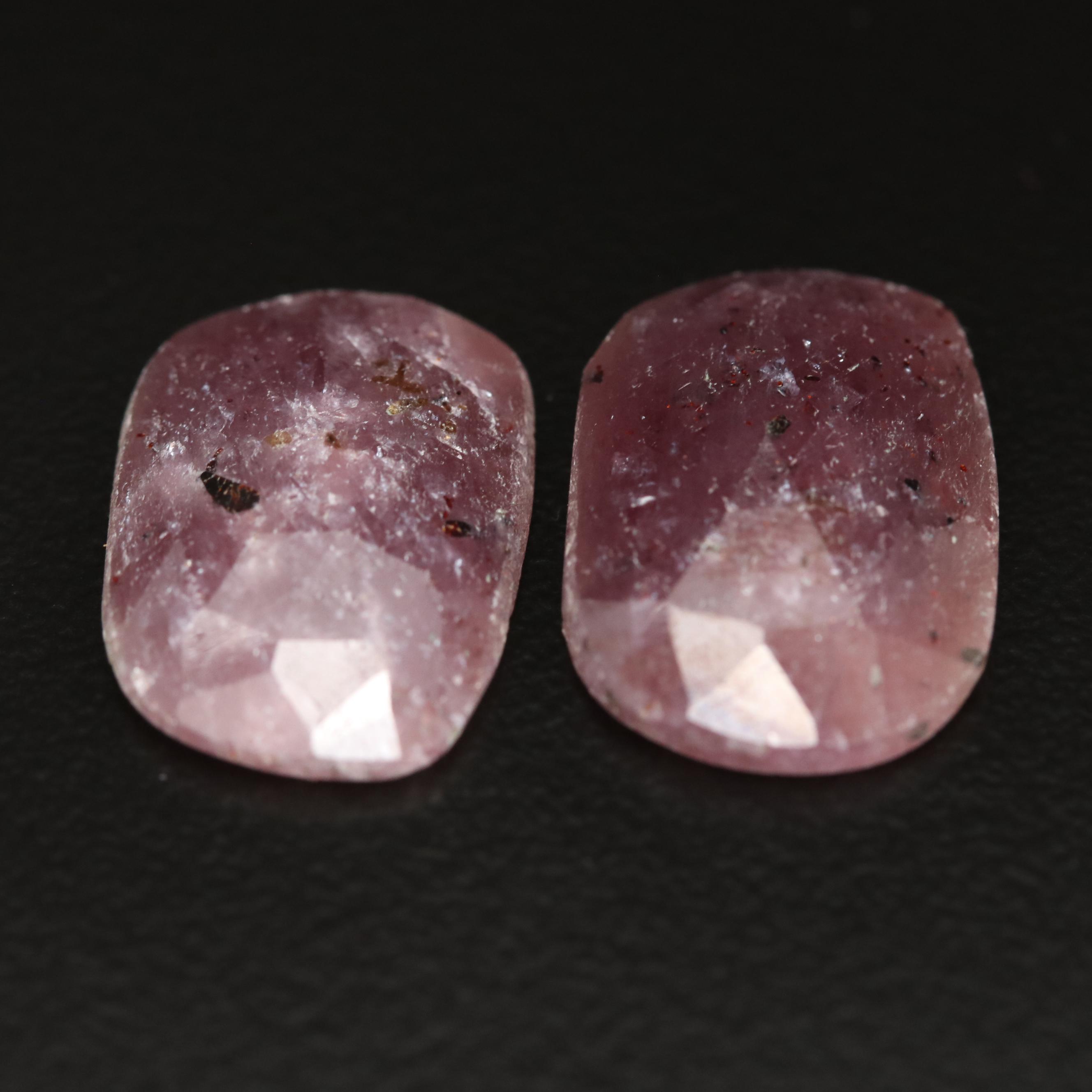 Loose  18.21 CTW Matched Pair Free Form Corundum